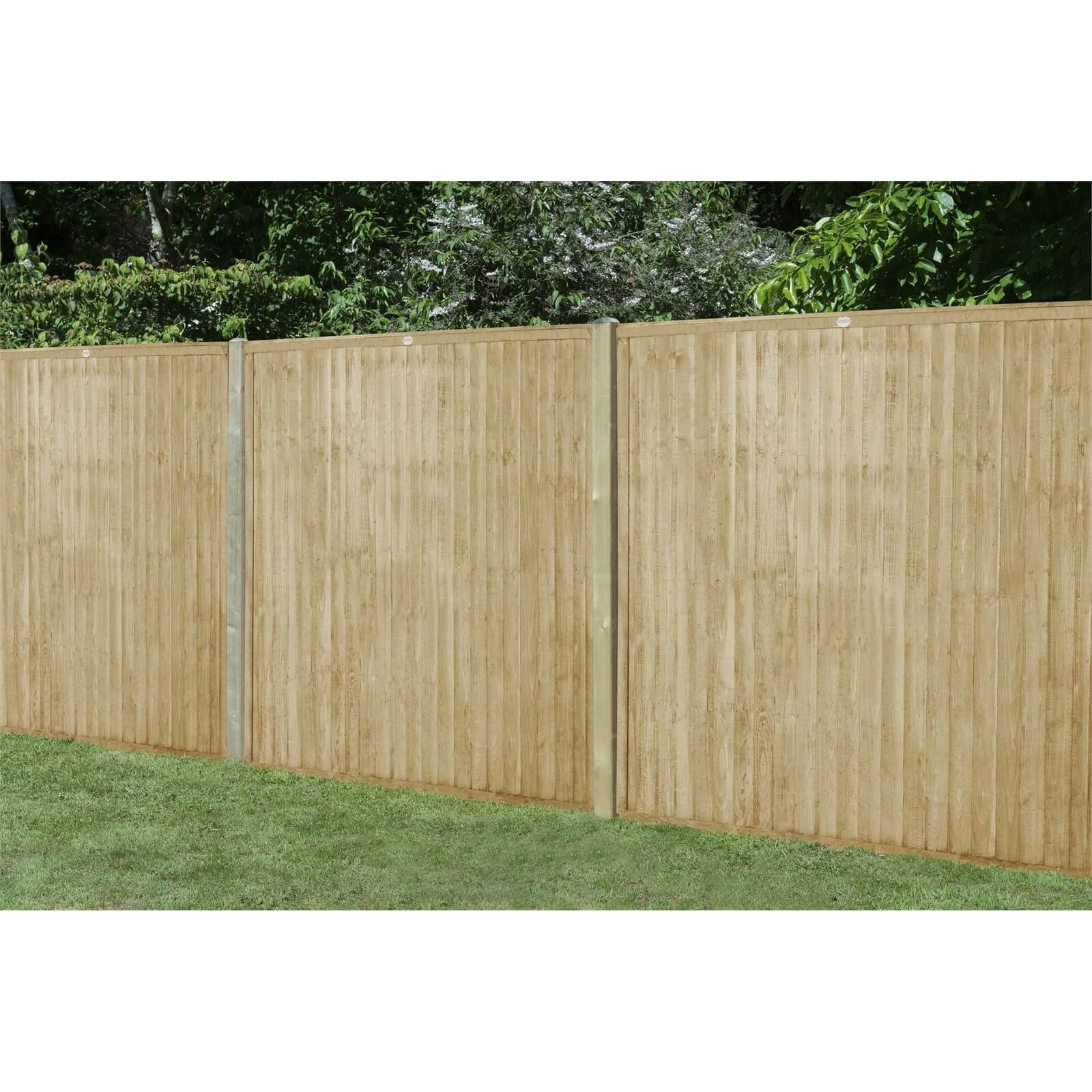 6ft x 5ft (1.83m x 1.52m) Pressure Treated Closeboard Fence Panel - Pack of 4