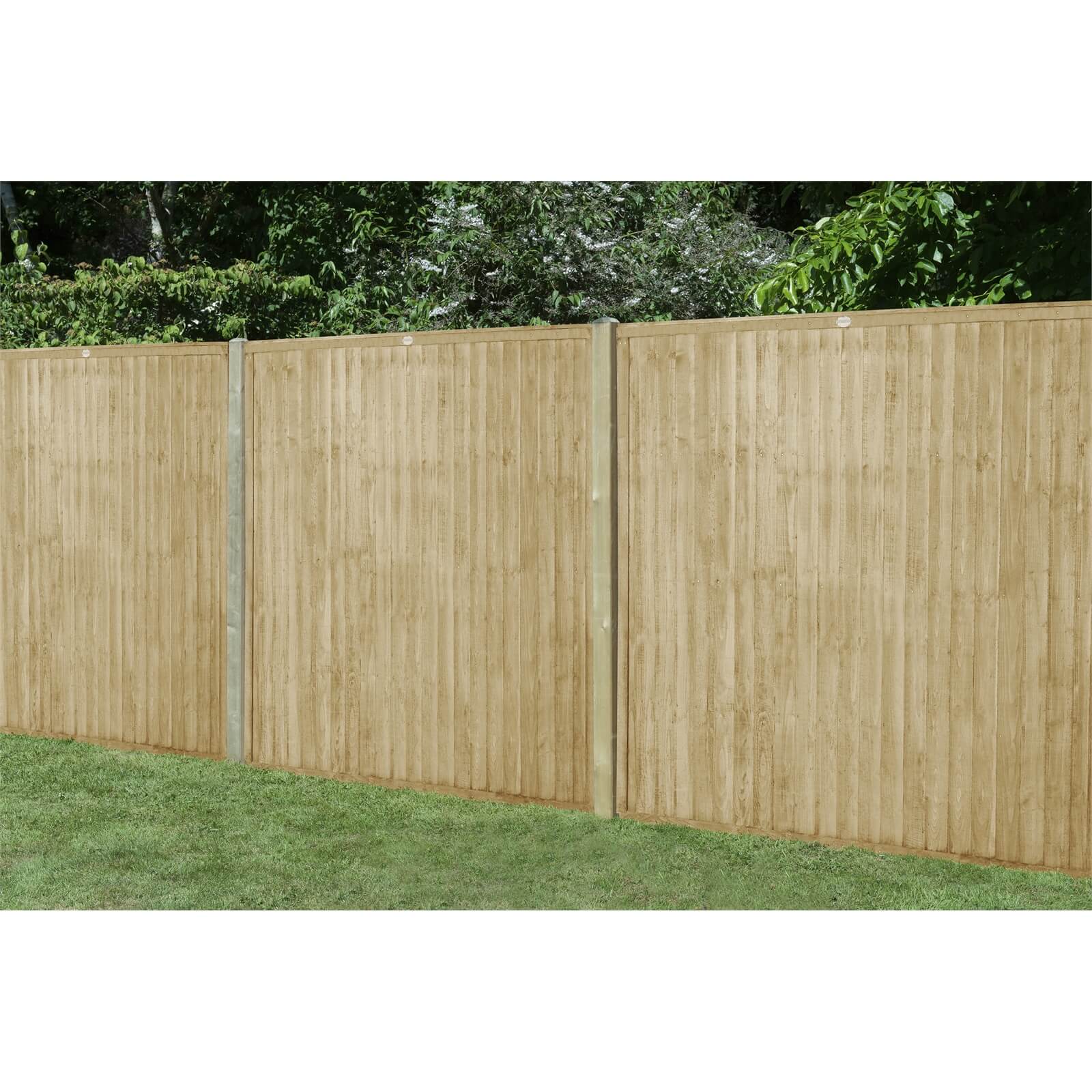 6ft x 5ft (1.83m x 1.52m) Pressure Treated Closeboard Fence Panel - Pack of 3
