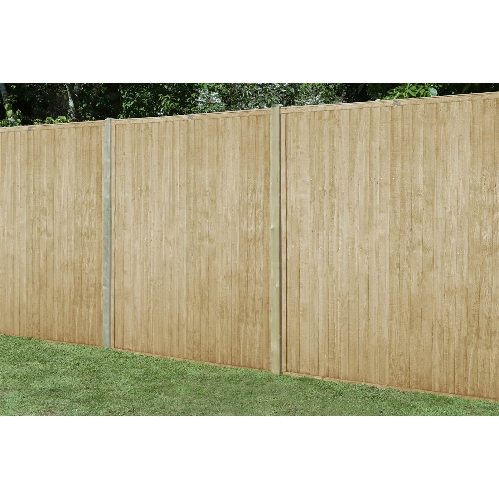 6ft x 6ft (1.83m x 1.83m) Pressure Treated Closeboard Fence Panel - Pack of 4