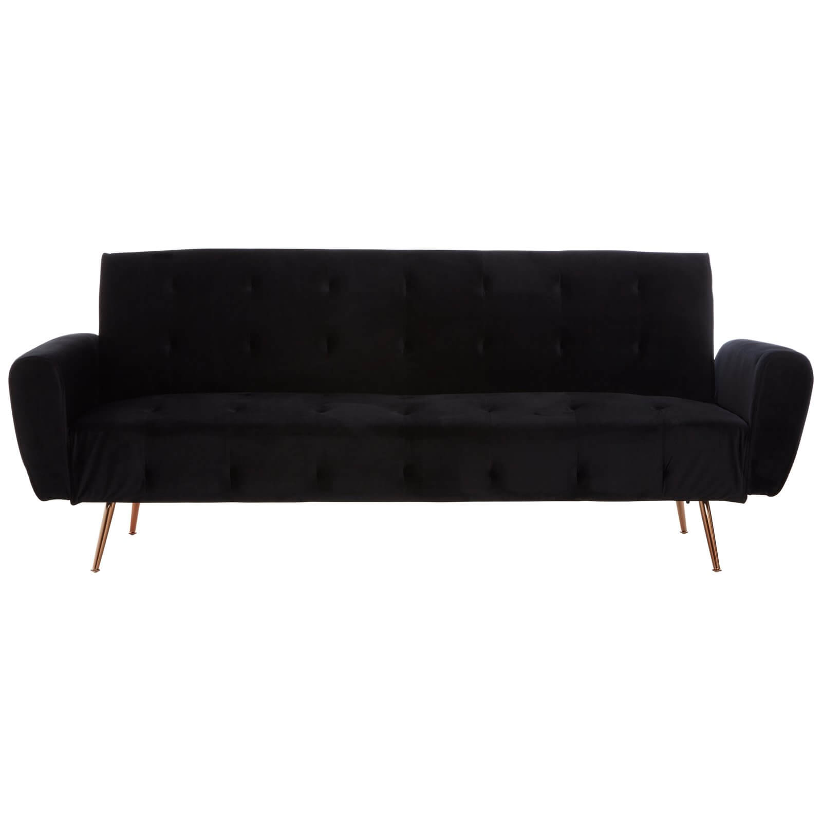Bowery Sofa Bed - Black Velvet