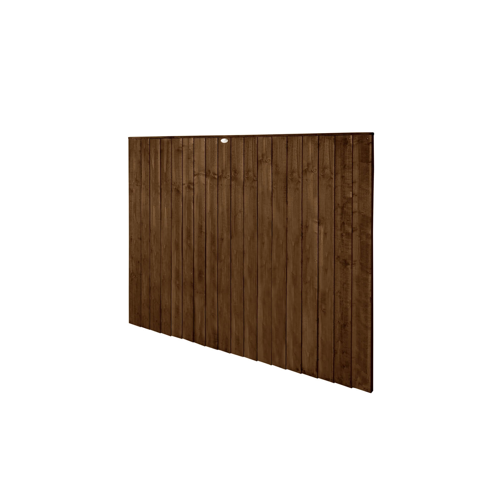 6ft x 5ft (1.83m x 1.54m) Pressure Treated Featheredge Fence Panel (Dark Brown) - Pack of 3