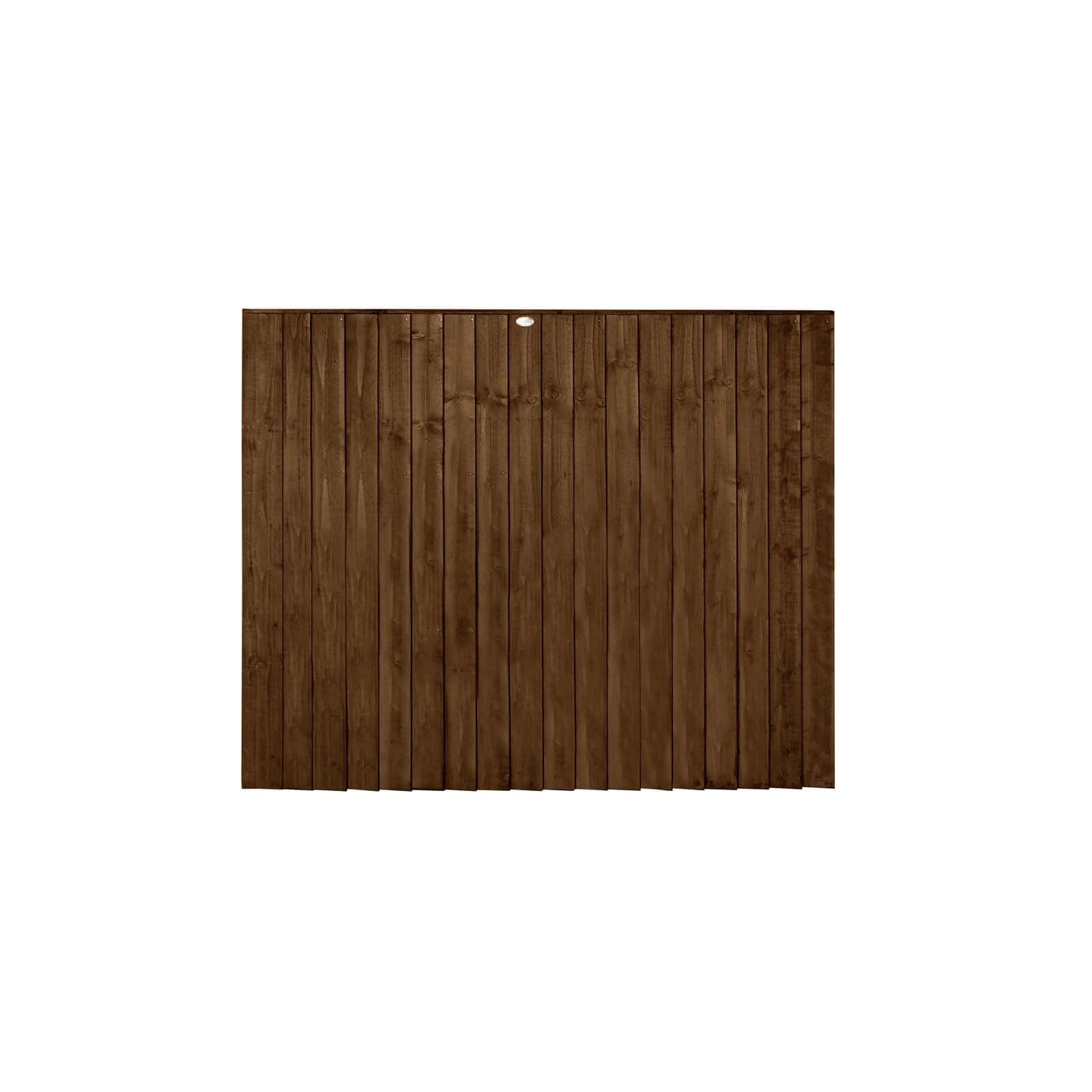 6ft x 5ft (1.83m x 1.54m) Pressure Treated Featheredge Fence Panel (Dark Brown) - Pack of 3