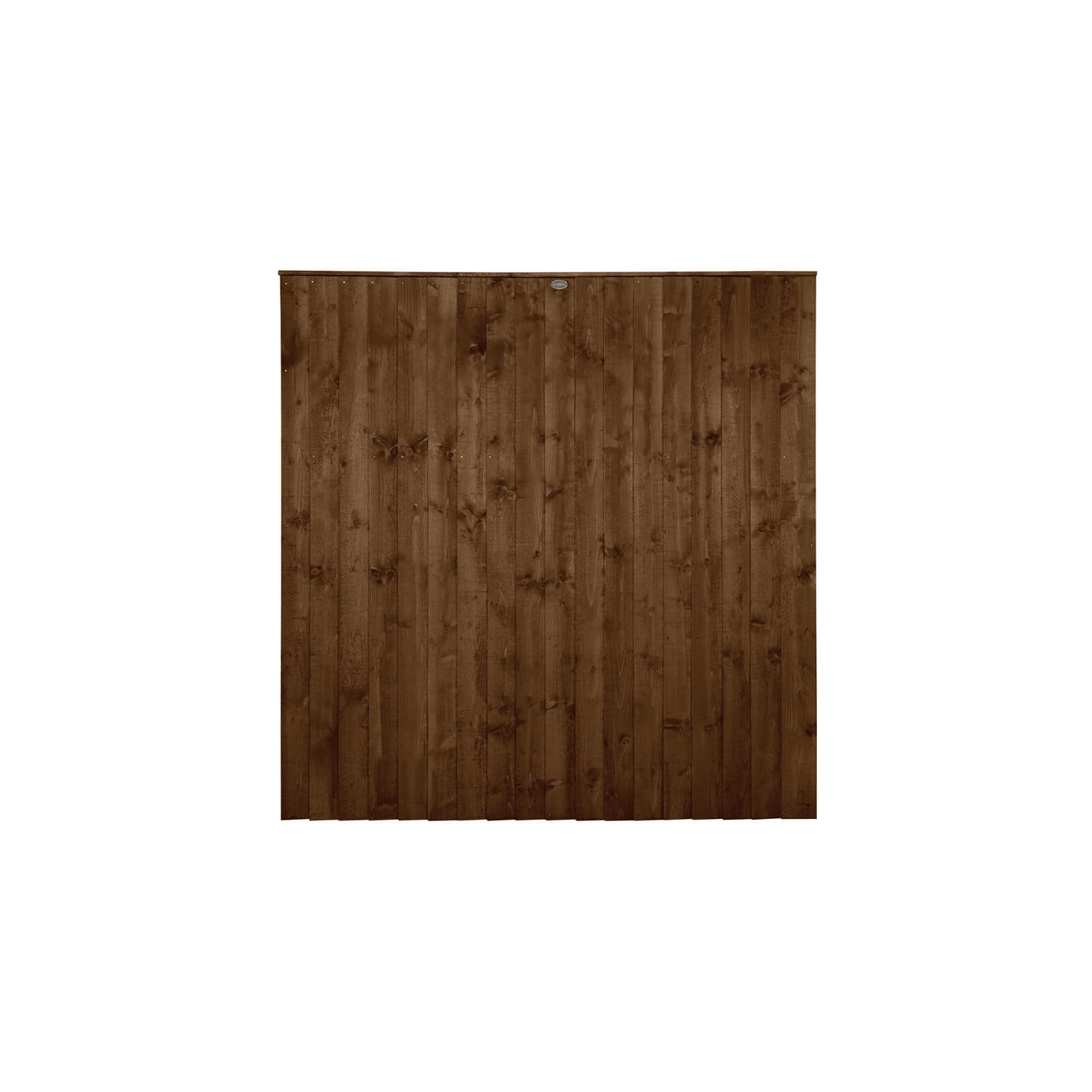 6ft x 6ft (1.83m x 1.85m) Pressure Treated Featheredge Fence Panel (Dark Brown) - Pack of 3