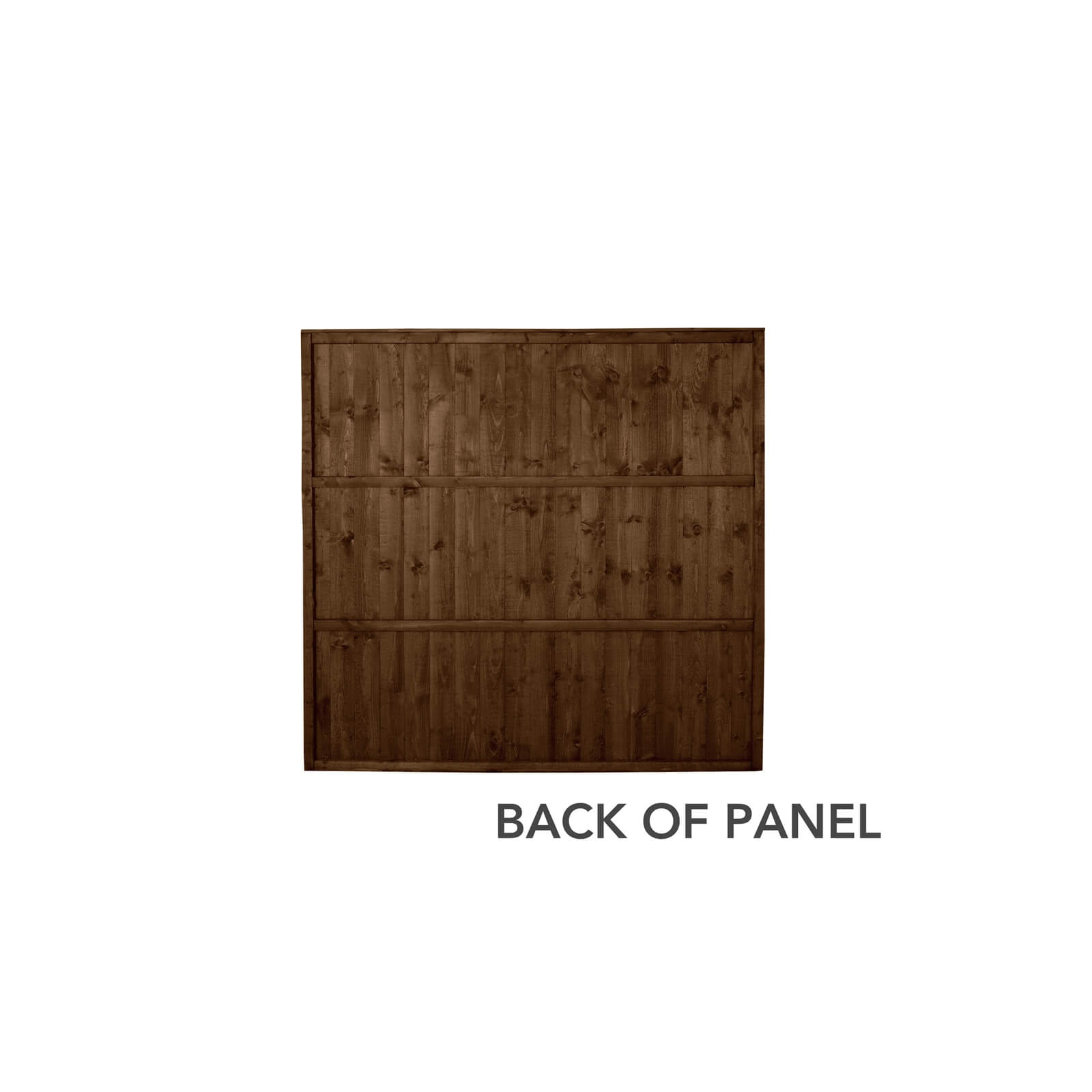6ft x 6ft (1.83m x 1.85m) Pressure Treated Featheredge Fence Panel (Dark Brown) - Pack of 4