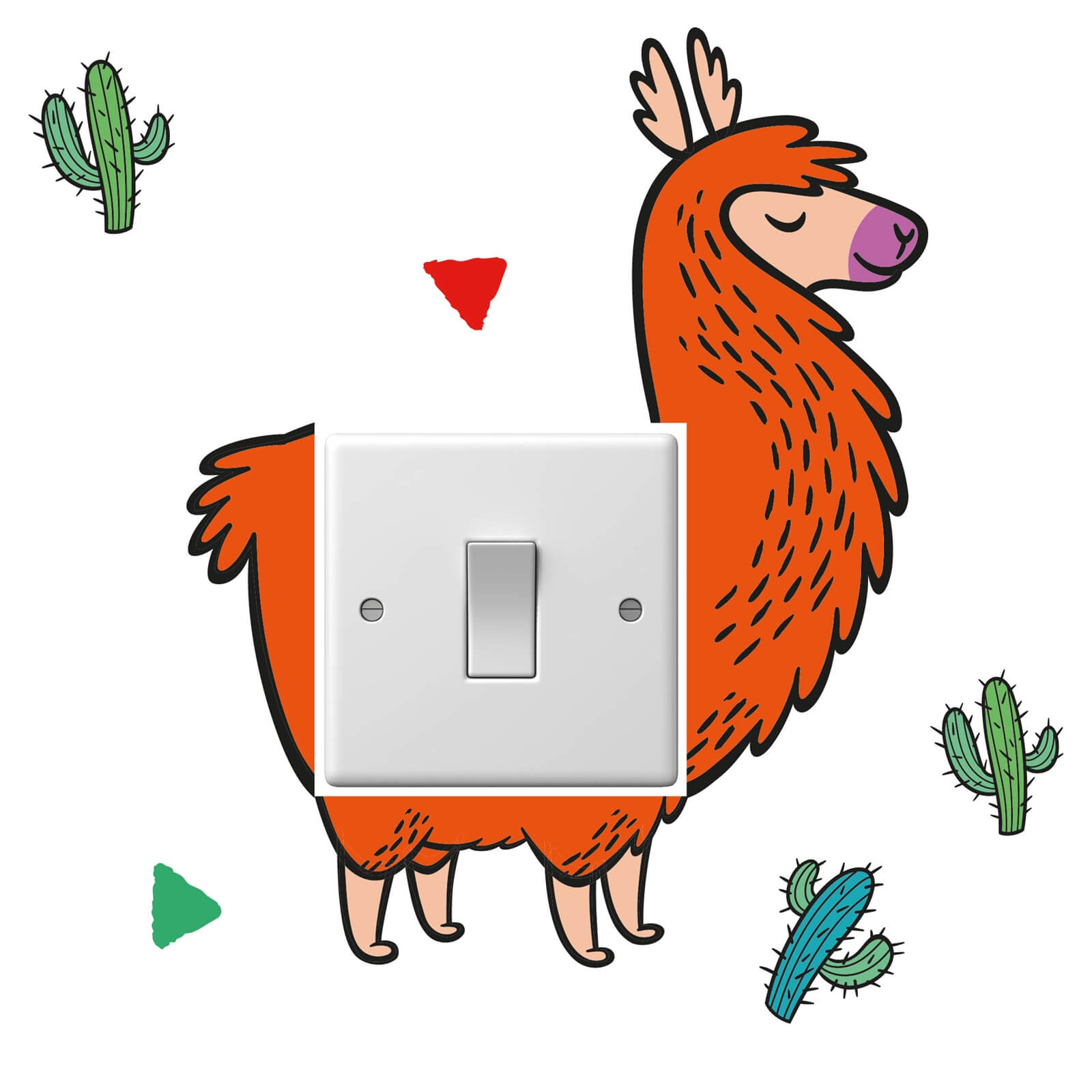 Light Switch Art Stickers - Llamas