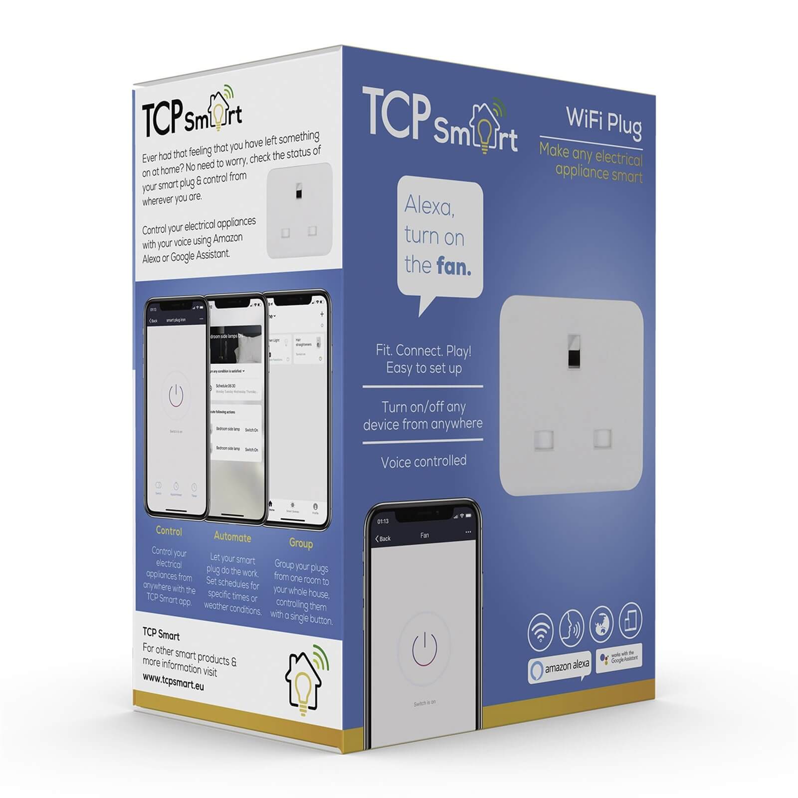 TCP Smart Wifi UK Single Socket Plug - White