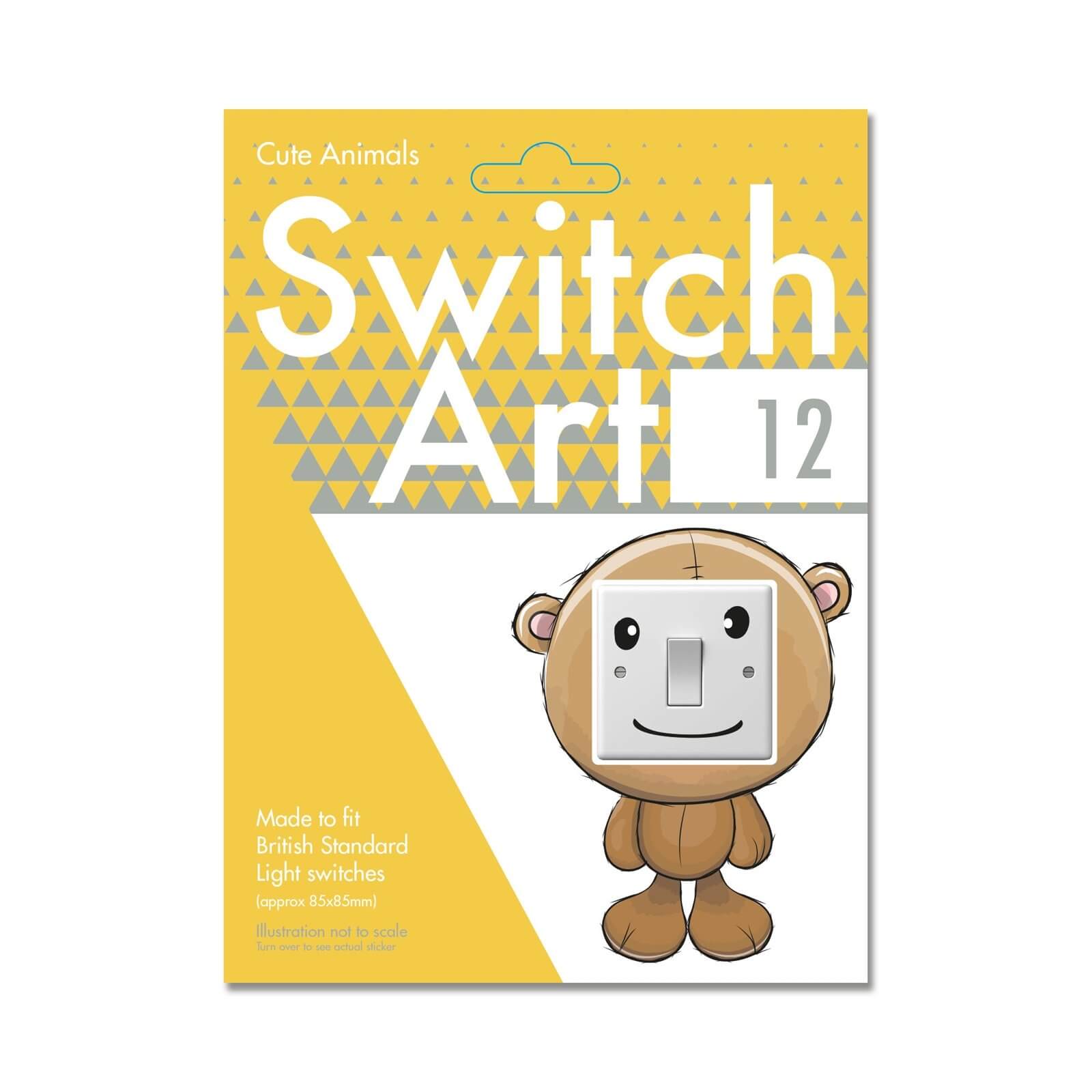 Light Switch Art Stickers - Cute Animals