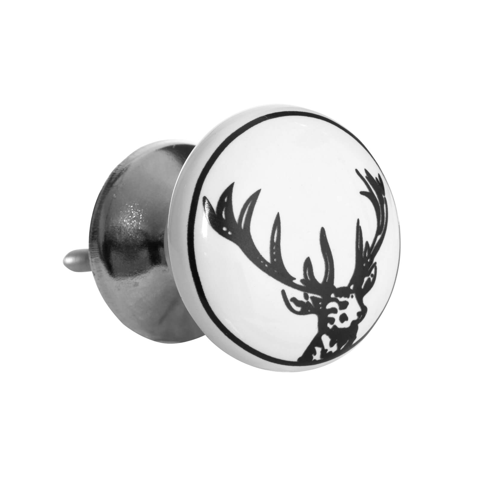 Stag Head Drawer Knobs - Set of 4