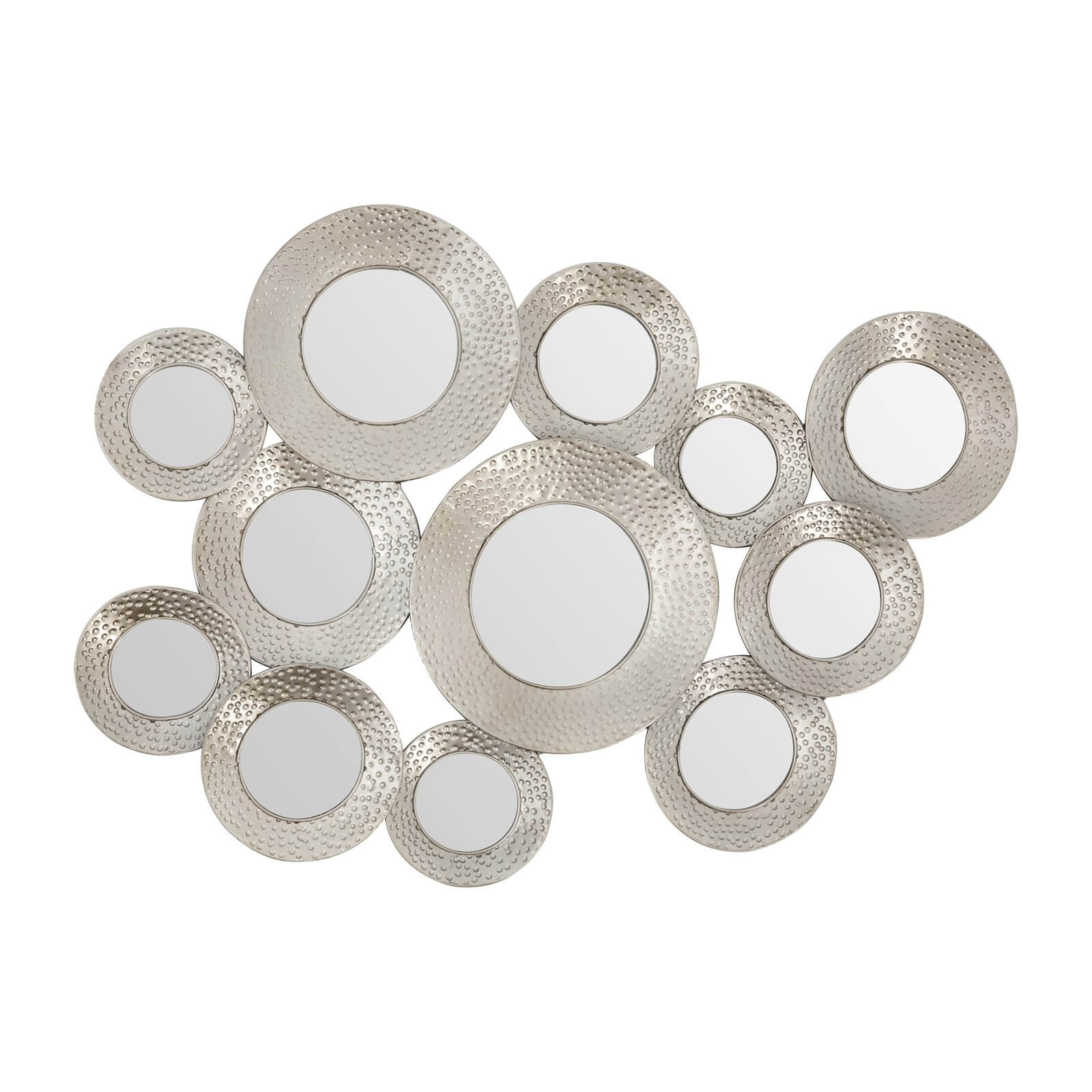 Marcia Hammered Silver Wall Mirror
