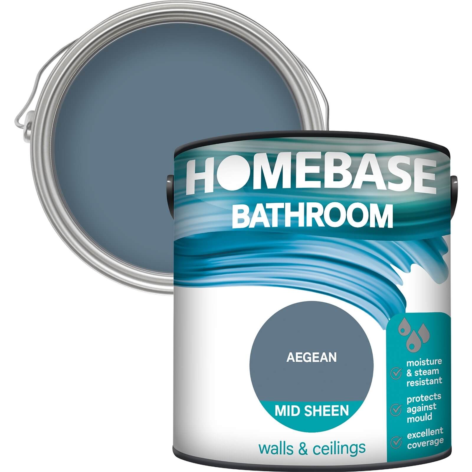 Homebase Bathroom Mid Sheen Paint - Aegean 2.5L