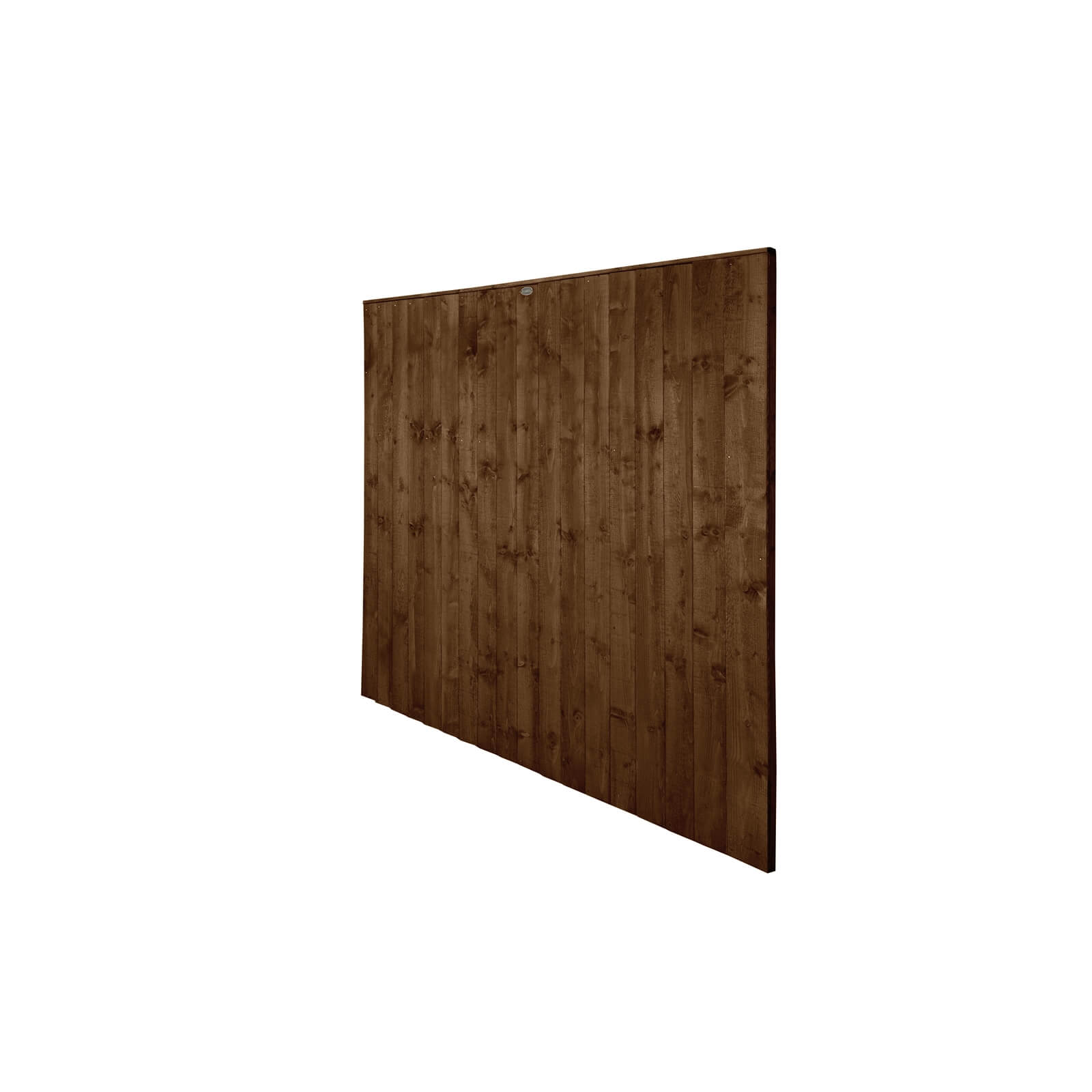 6ft x 6ft (1.83m x 1.85m) Pressure Treated Featheredge Fence Panel (Dark Brown) - Pack of 20