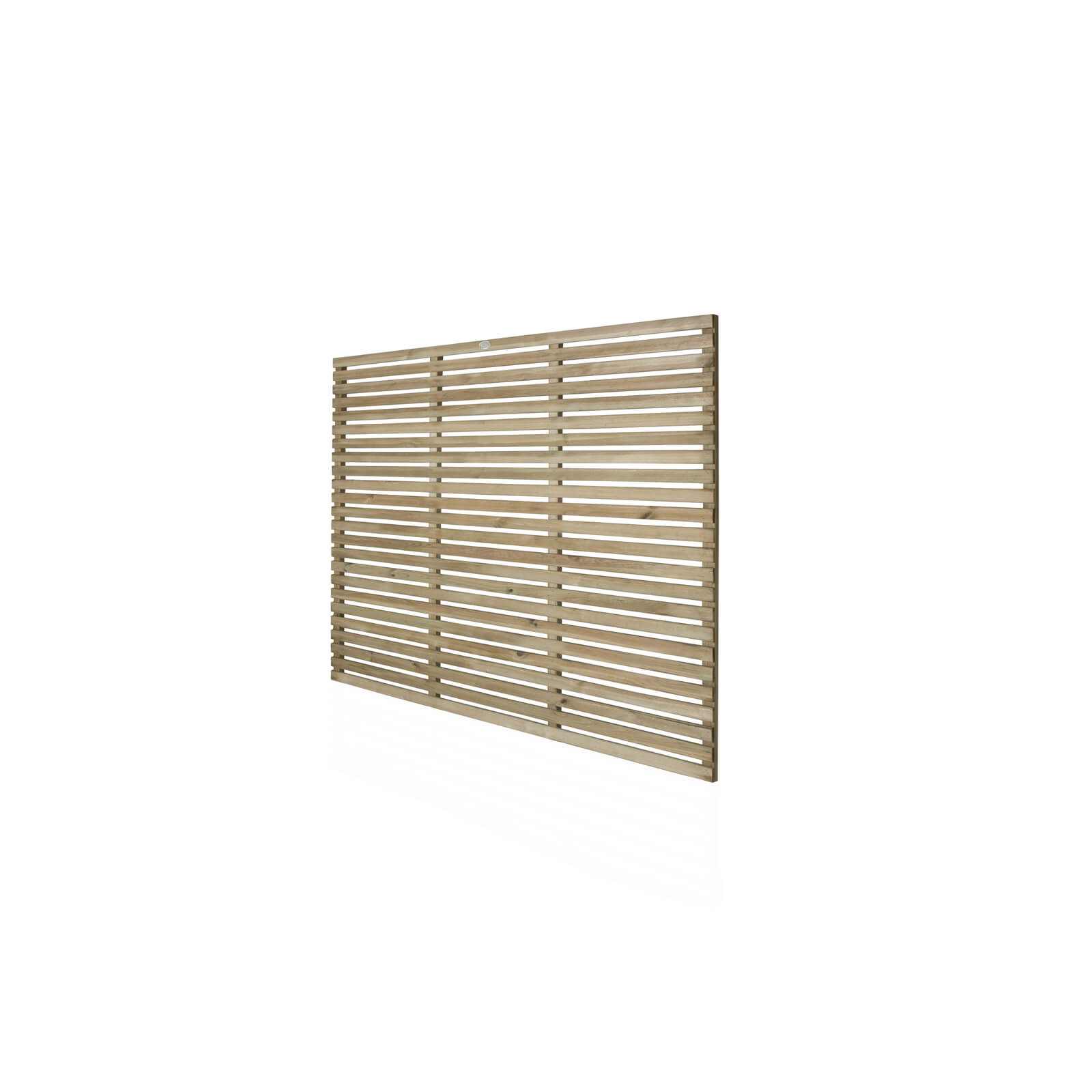 6ft x 5ft (1.8m x 1.5m) Pressure Treated Contemporary Slatted Fence Panel - Pack of 3