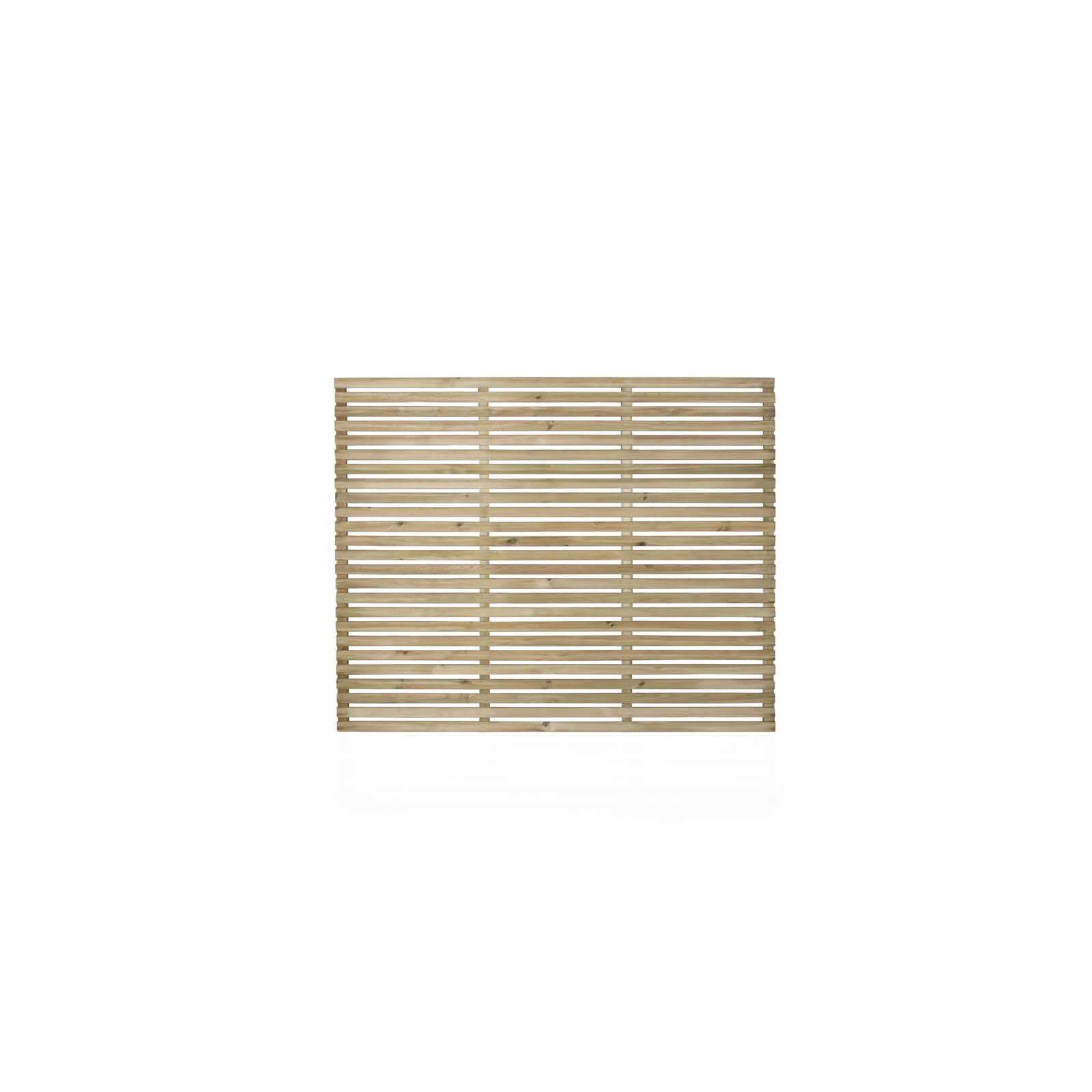 6ft x 5ft (1.8m x 1.5m) Pressure Treated Contemporary Slatted Fence Panel - Pack of 4
