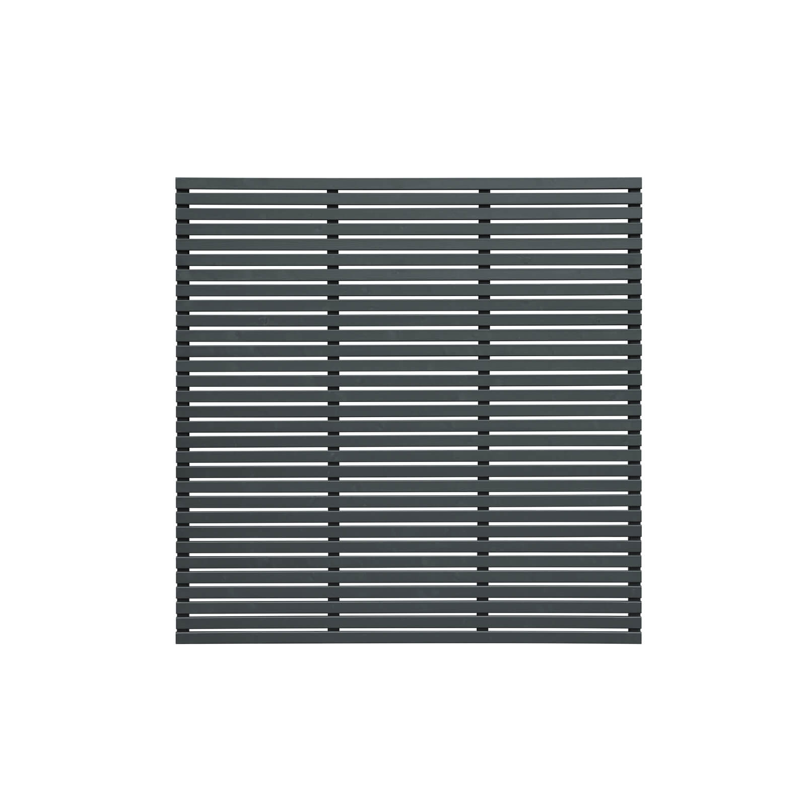 6ft x 6ft (1.8m x 1.8m) Grey Painted Contemporary Slatted Fence Panel - Pack of 4