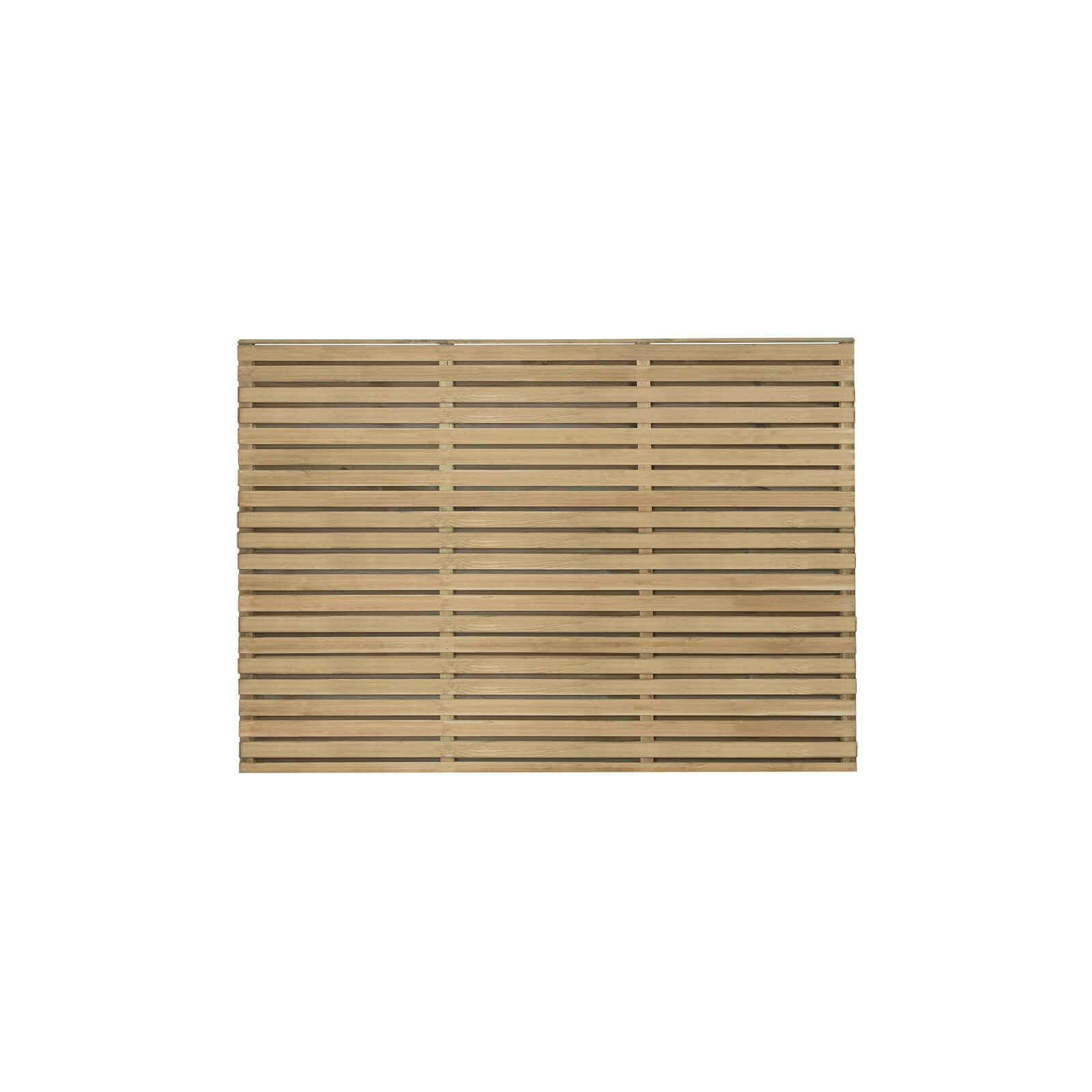 6ft x 4ft (1.8m x 1.2m) Pressure Treated Contemporary Double Slatted Fence Panel - Pack of 4