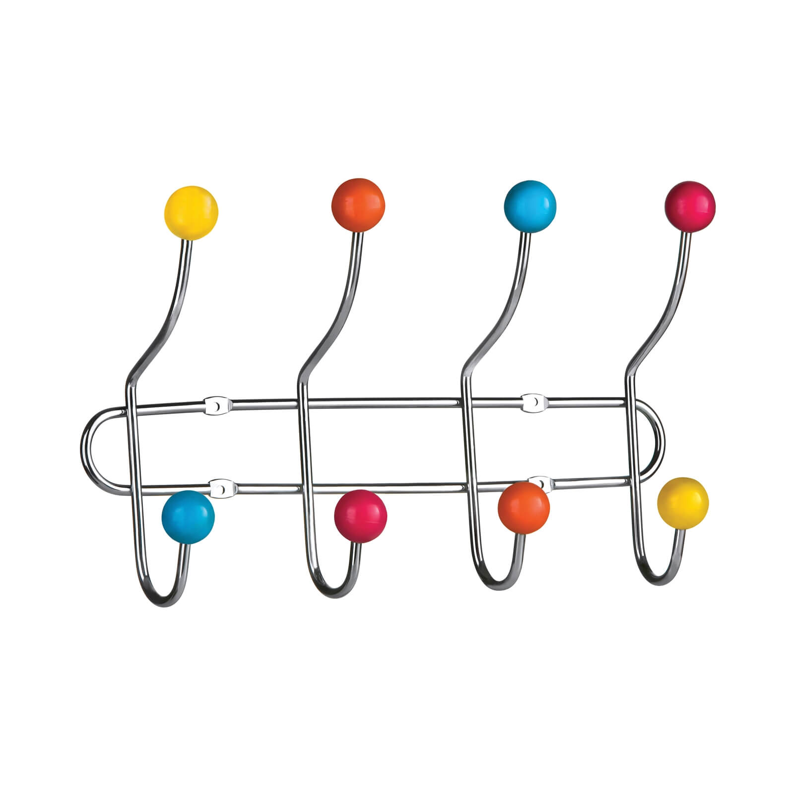 Multi Colour Plastic Balls 8 hook Hanger