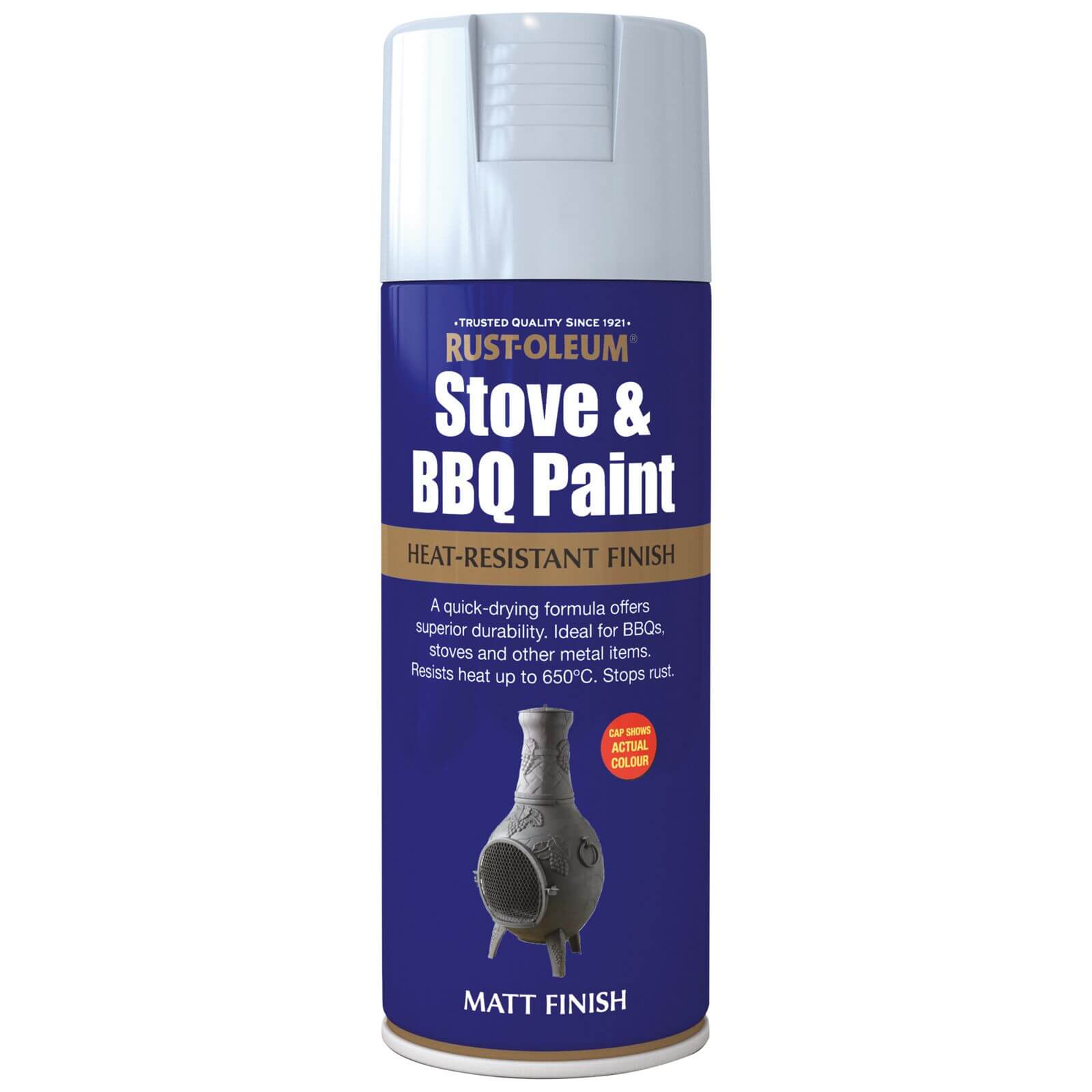 Rust-Oleum Stove & BBQ Spray Paint Silver - 400ml