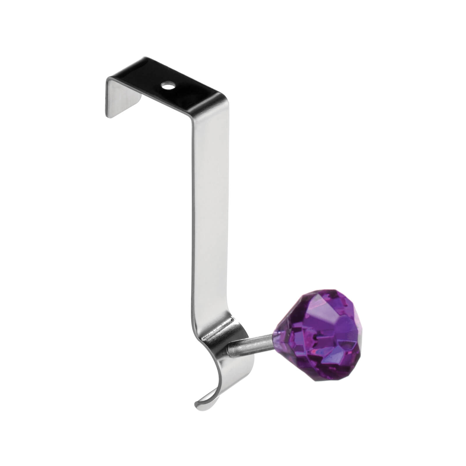 Over Door Purple Diamante Single Hook