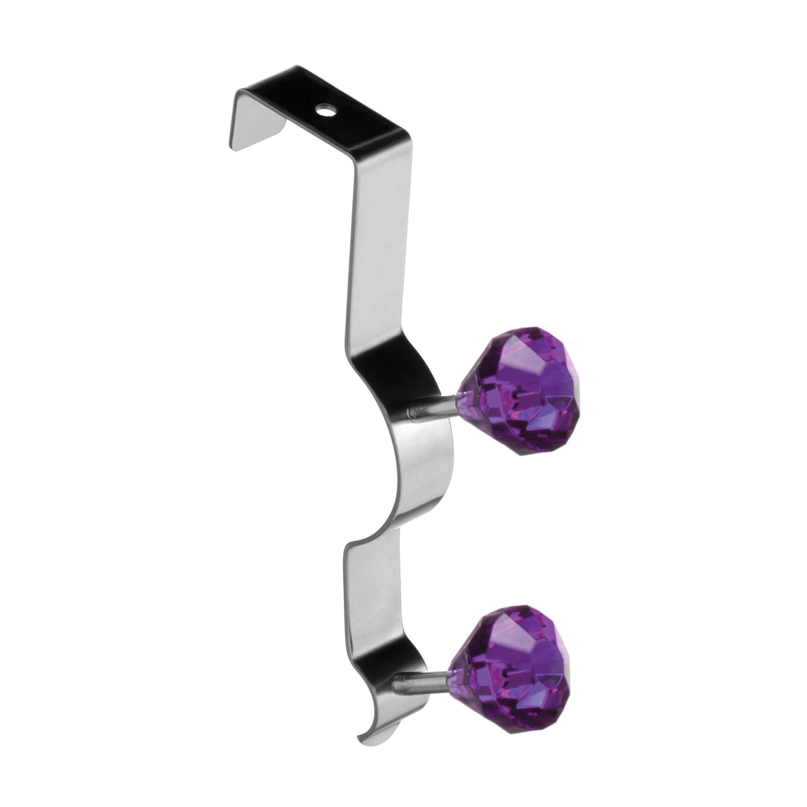 Over Door Purple Diamantes Double Hook