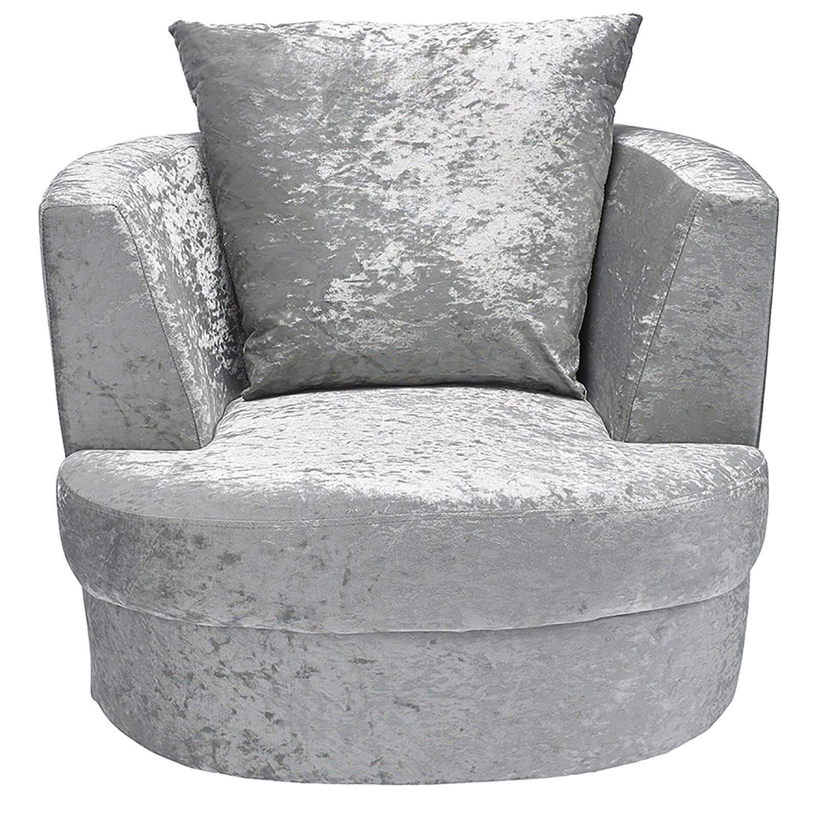 Bliss Small Swivel Chair - Silver