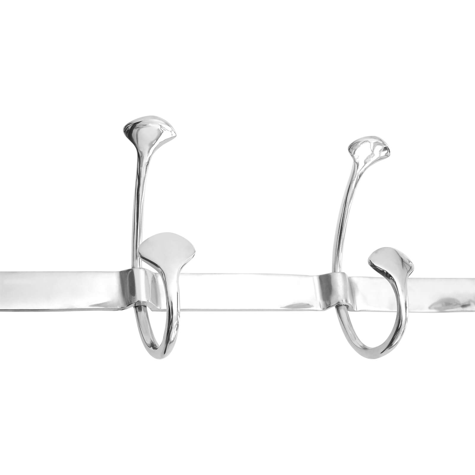 10 Hook Hanger with Polished Aluminium