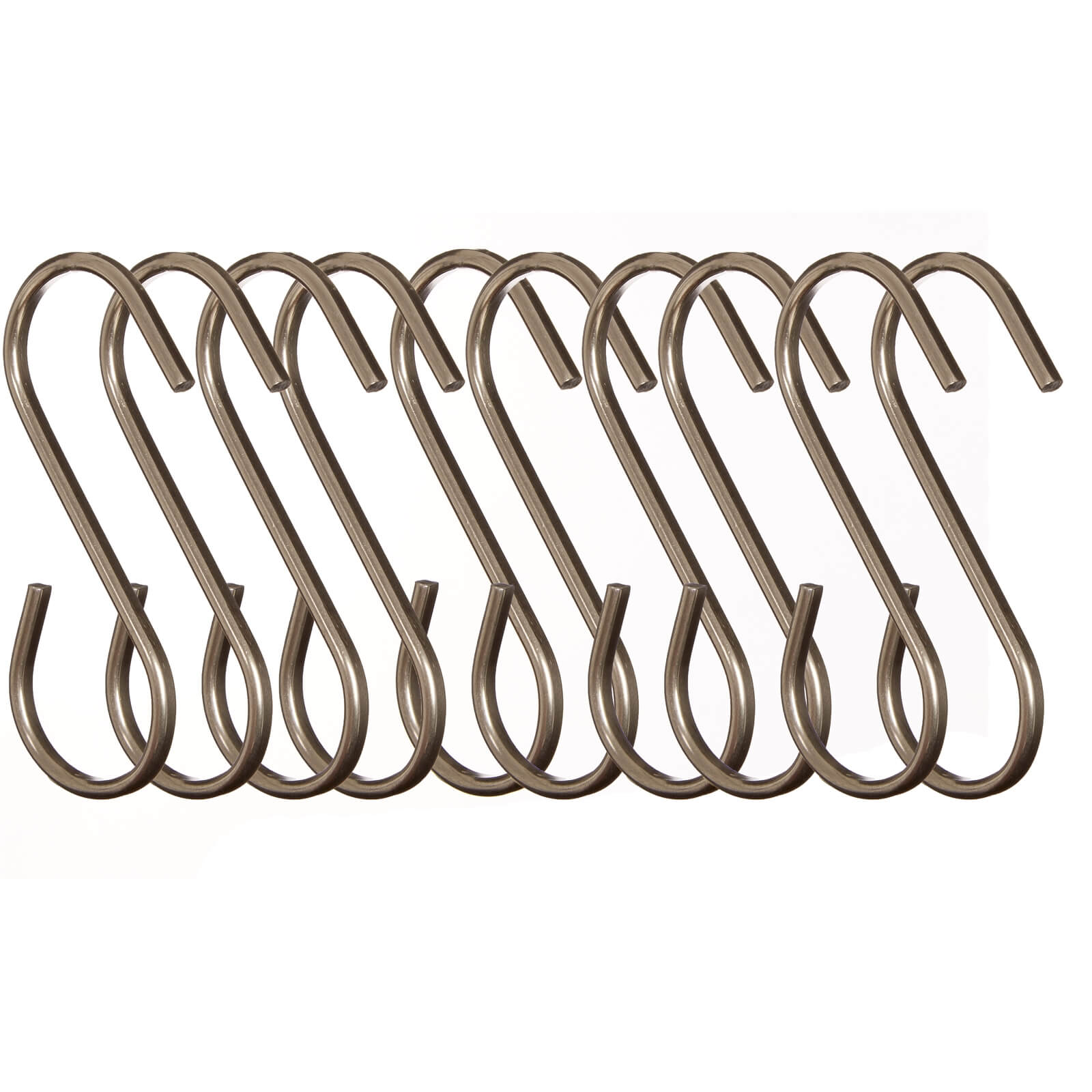 Sorello Brushed Steel Hooks - Set of 10