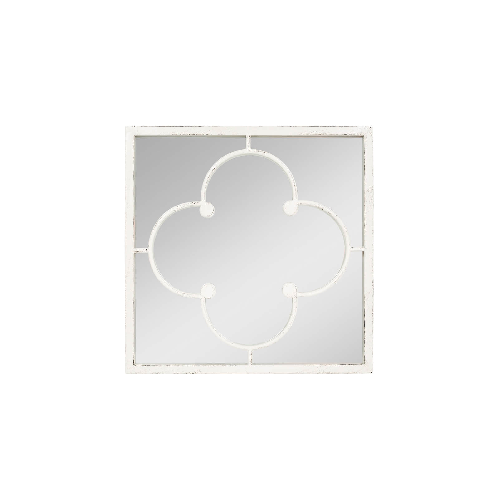 Square Garden Mirror - White