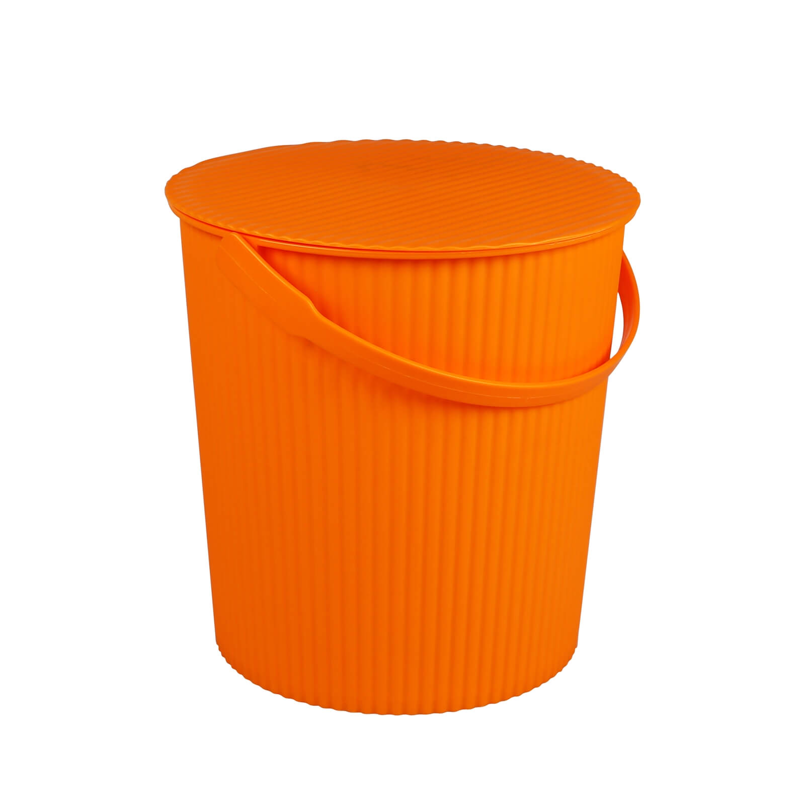 11L Round Crinkle Bucket - Orange
