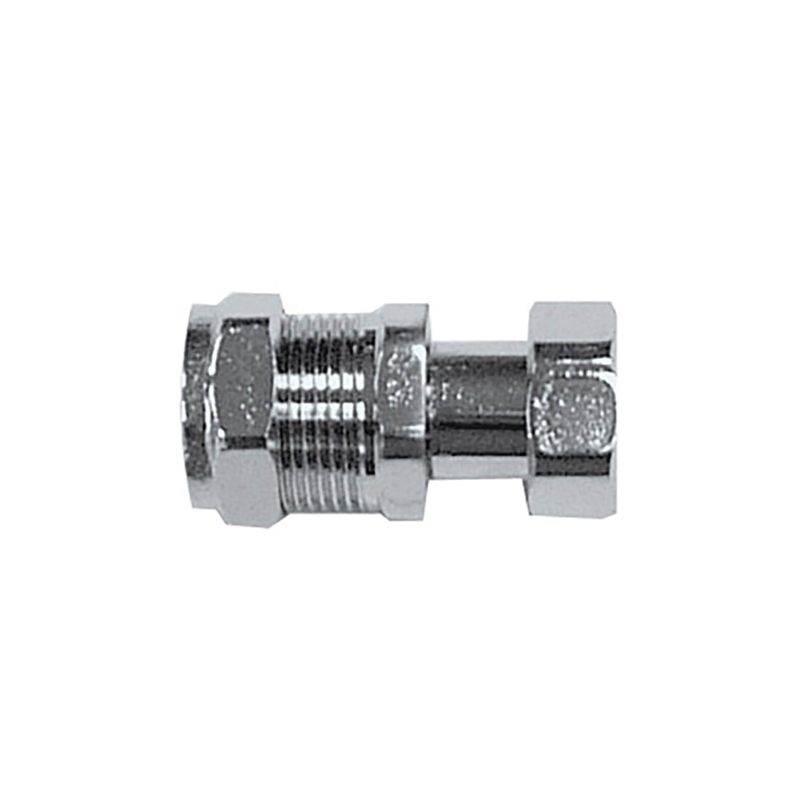 Compression Straight Tap Connector Chrome 15mm