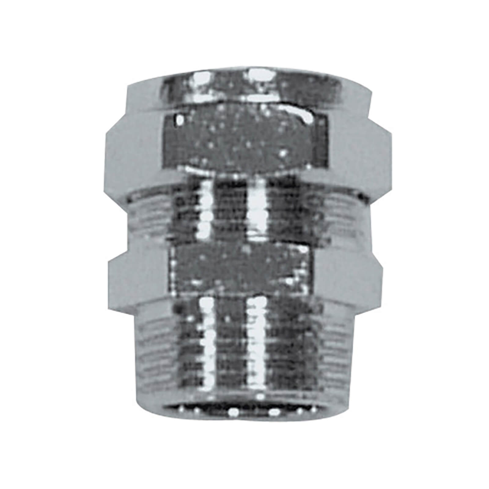 Compression Male Coupler Chrome 15mm x 0.5in