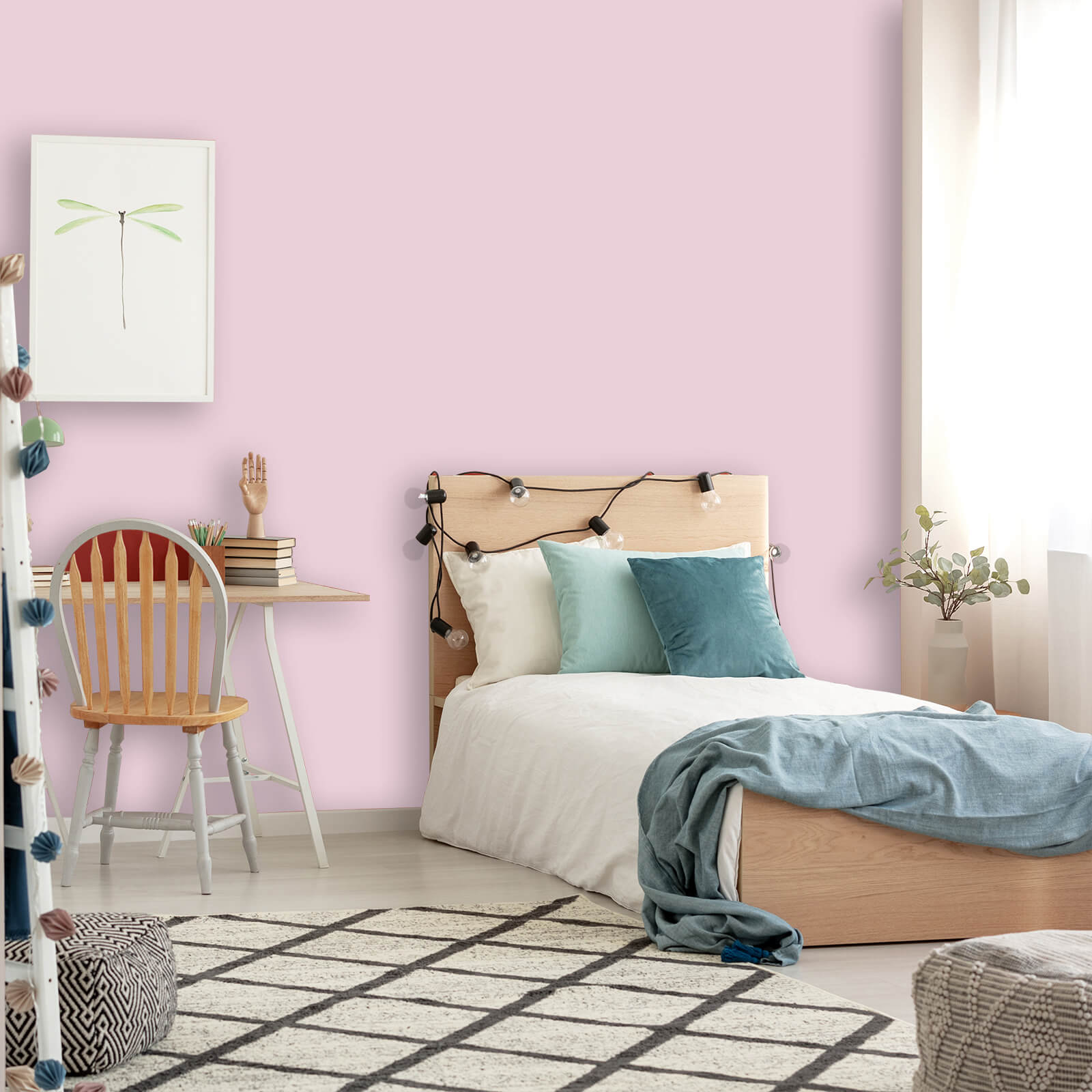 Homebase Interior Quick Dry Satin Paint Angel Pink - 750ml
