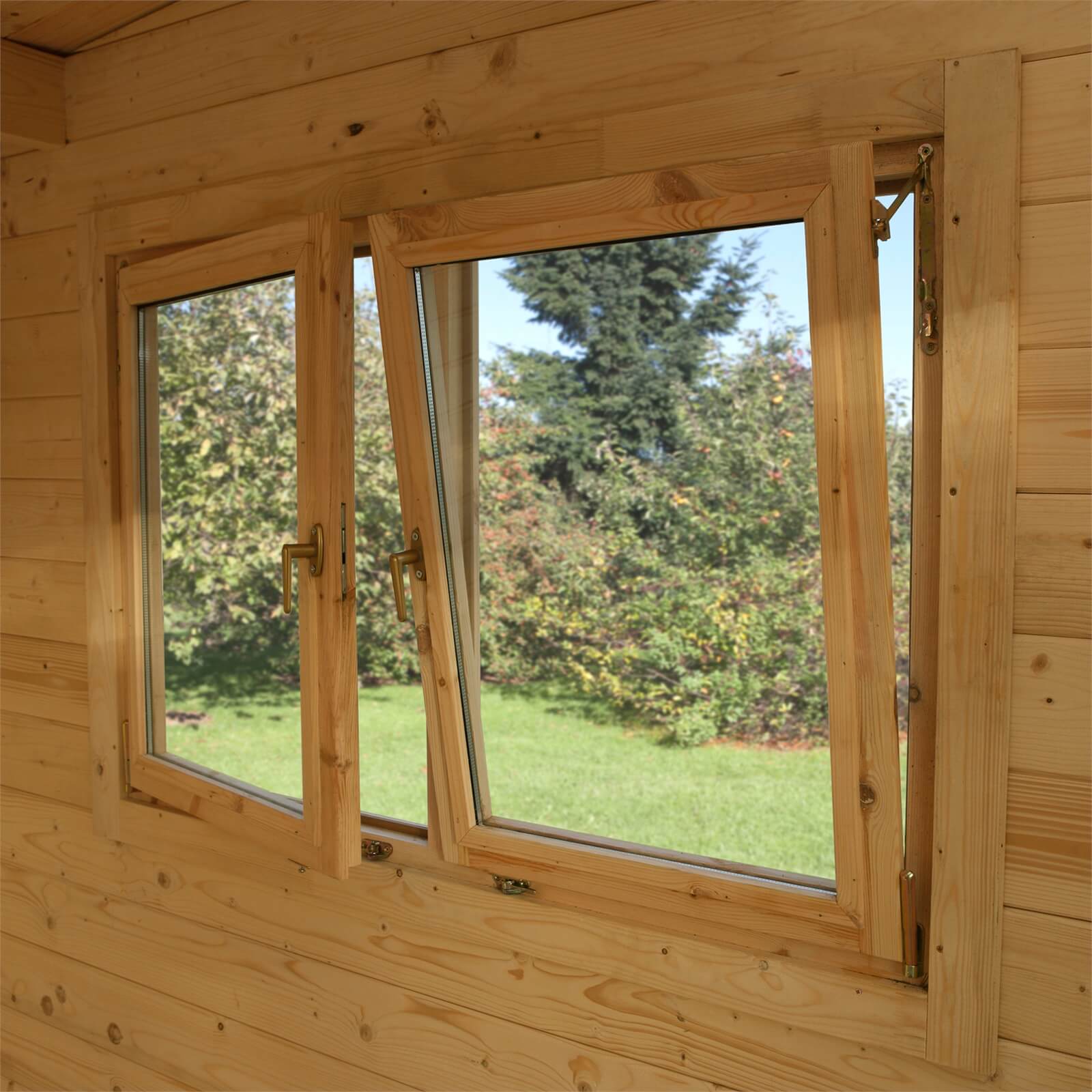 Forest Melbury 4.0m x 3.0m Log Cabin Single Glazed 24kg Polyester Felt, Plus Underlay - Installation Included