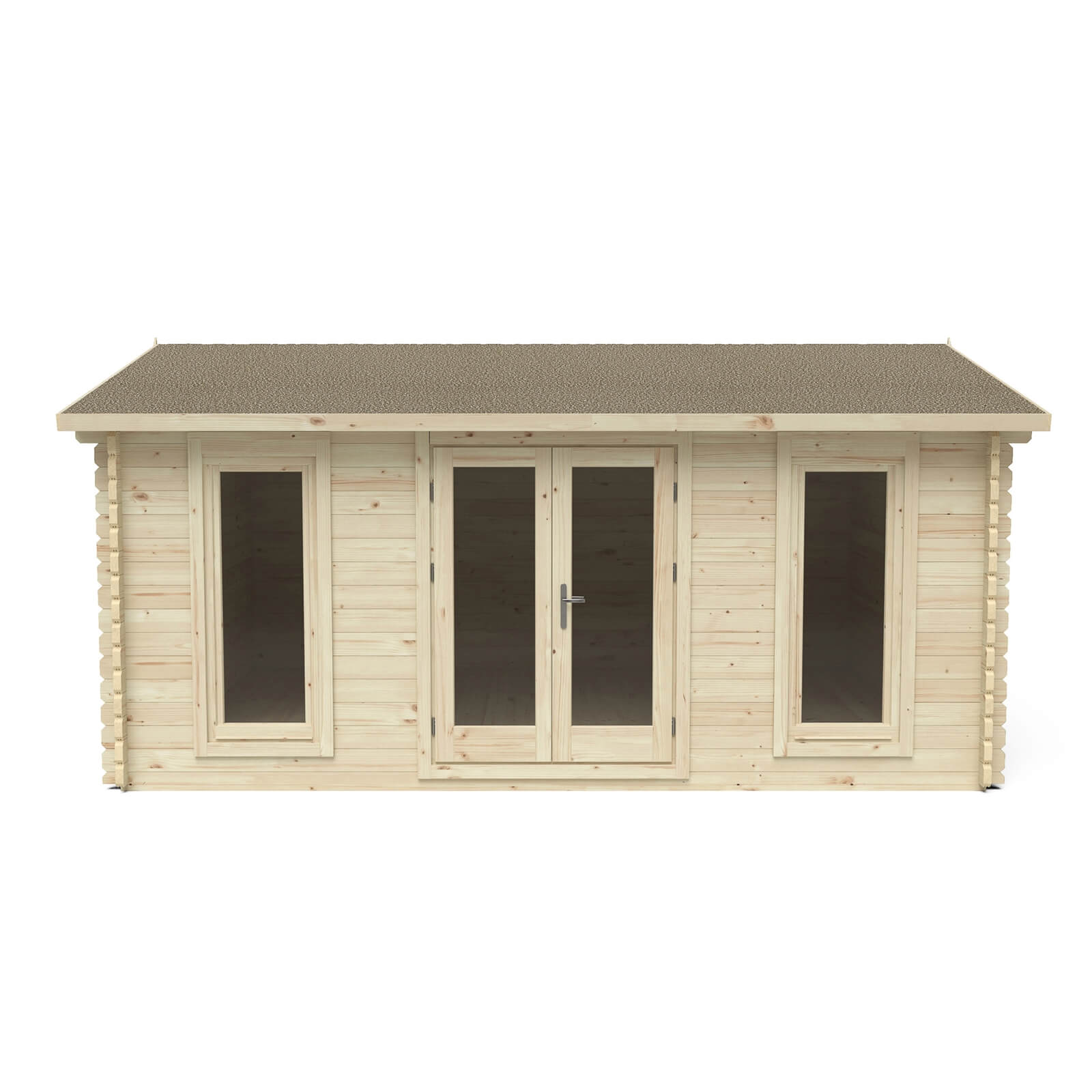 Forest Rushock 5.0m x 4.0m Log Cabin Double Glazed 34kg Polyester Felt, Plus Underlay - Installation Included