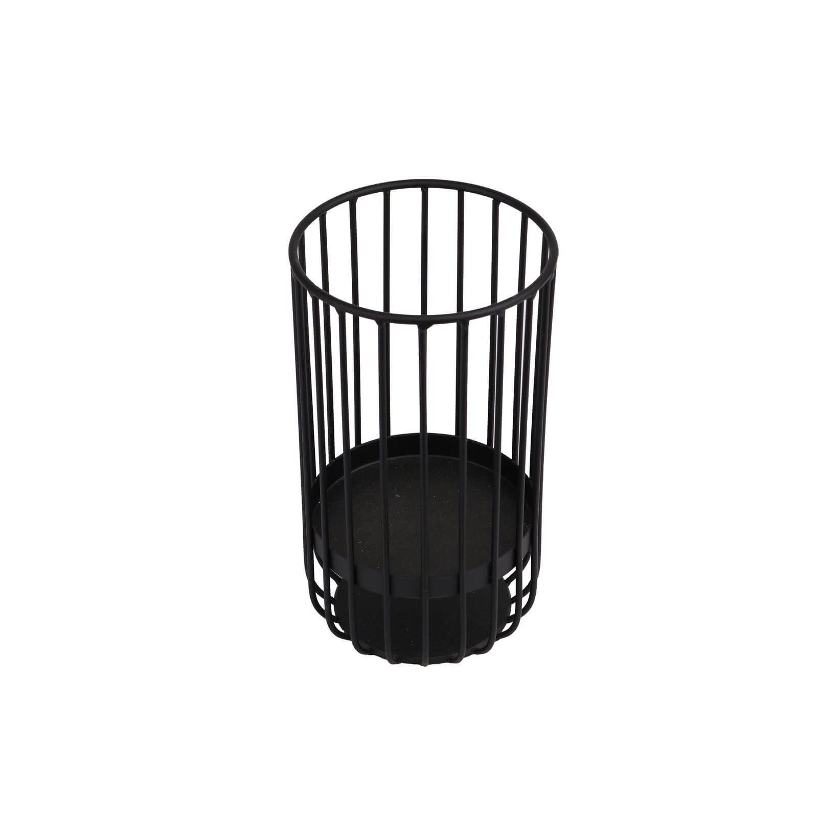 Tall Wire Candle Holder - Black