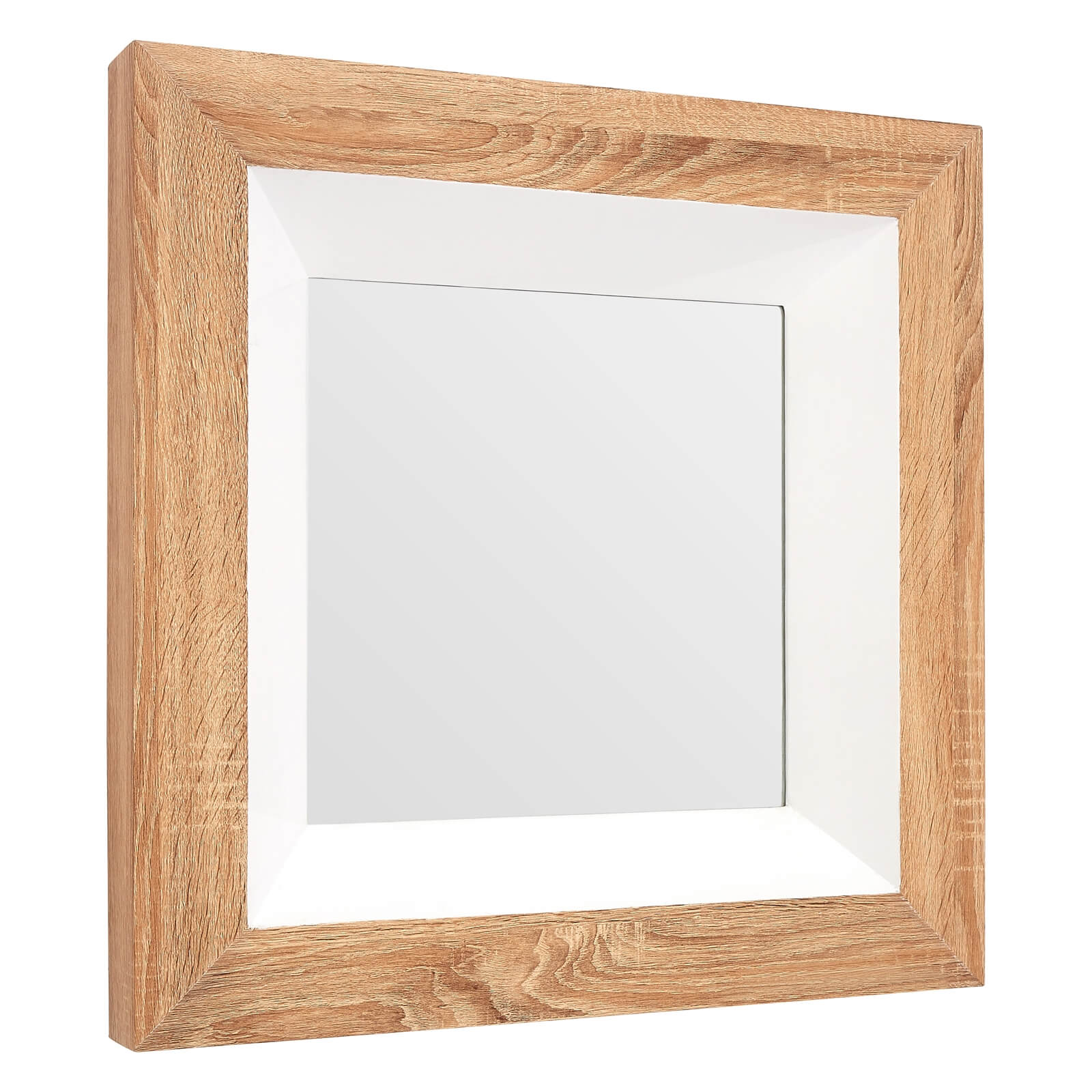 White Gloss Wood Wall Mirror