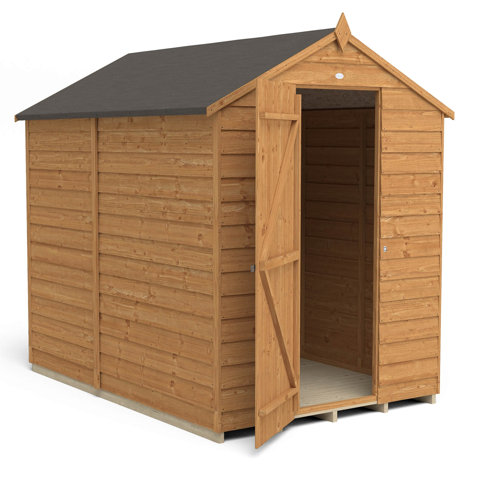 7x5ft Forest Overlap Dip Treated Apex Shed - No Window