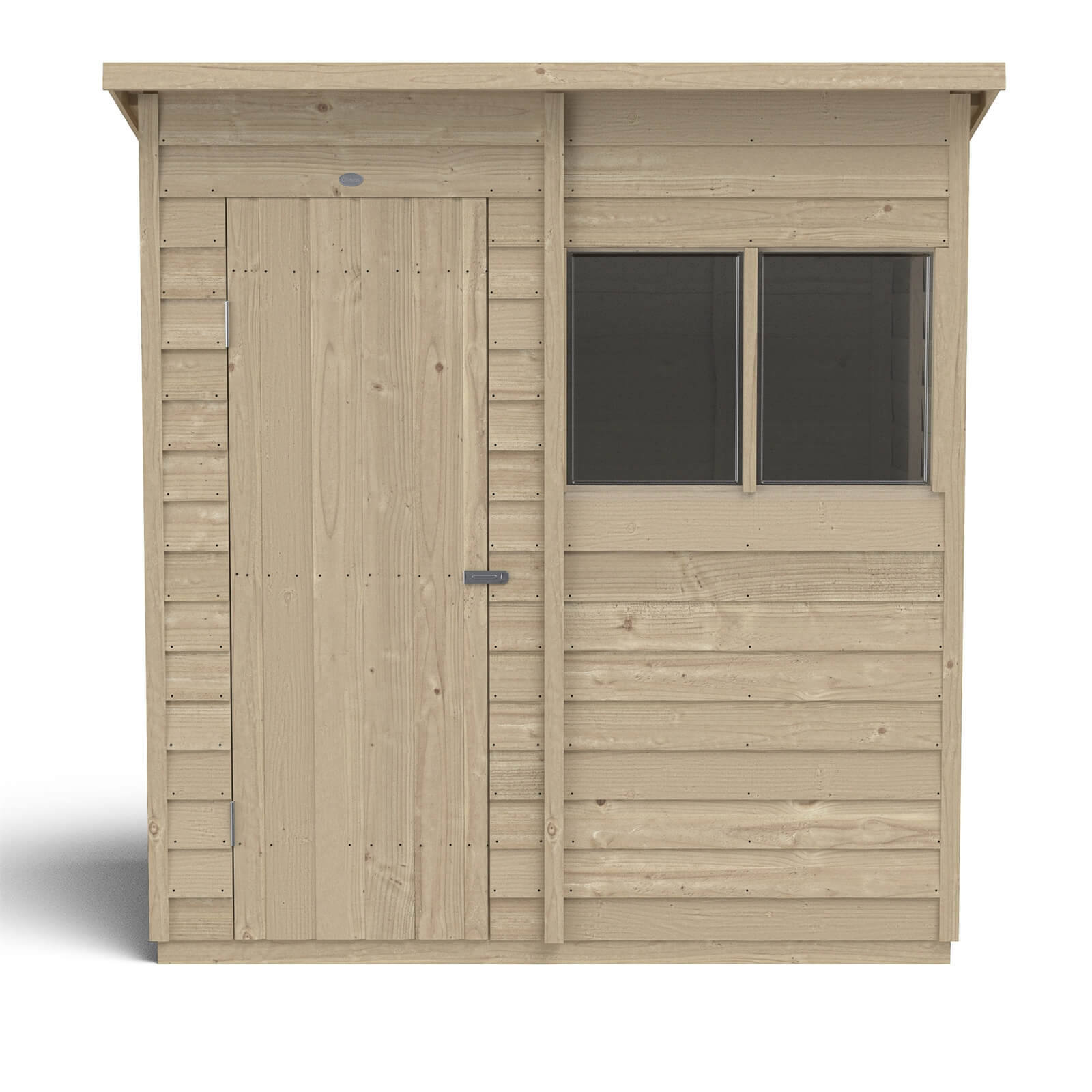 Forest 6 x 4ft Overlap Pressure Treated Pent Shed -incl. Installation