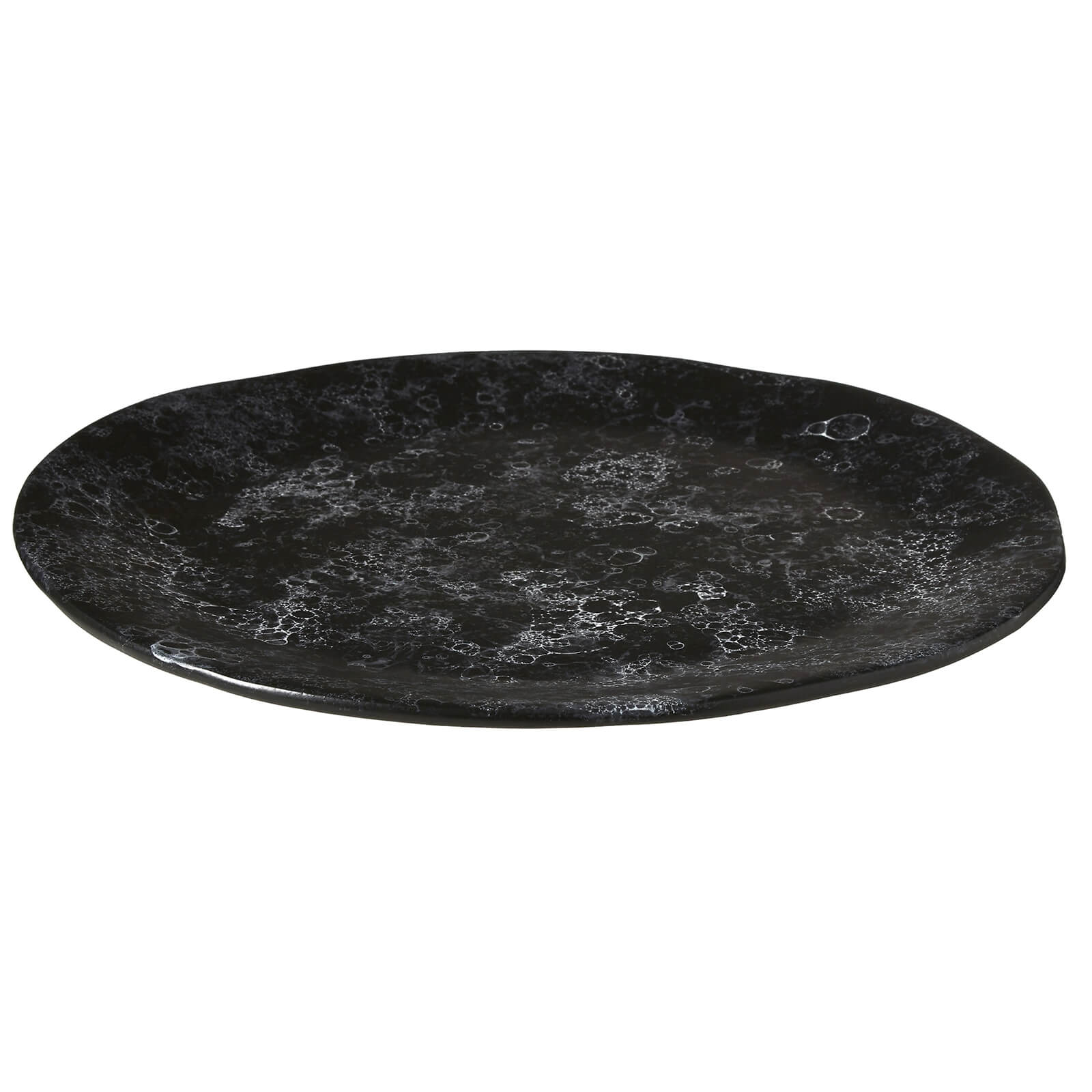 Hygge Pizza Plate - Black Faux Marble