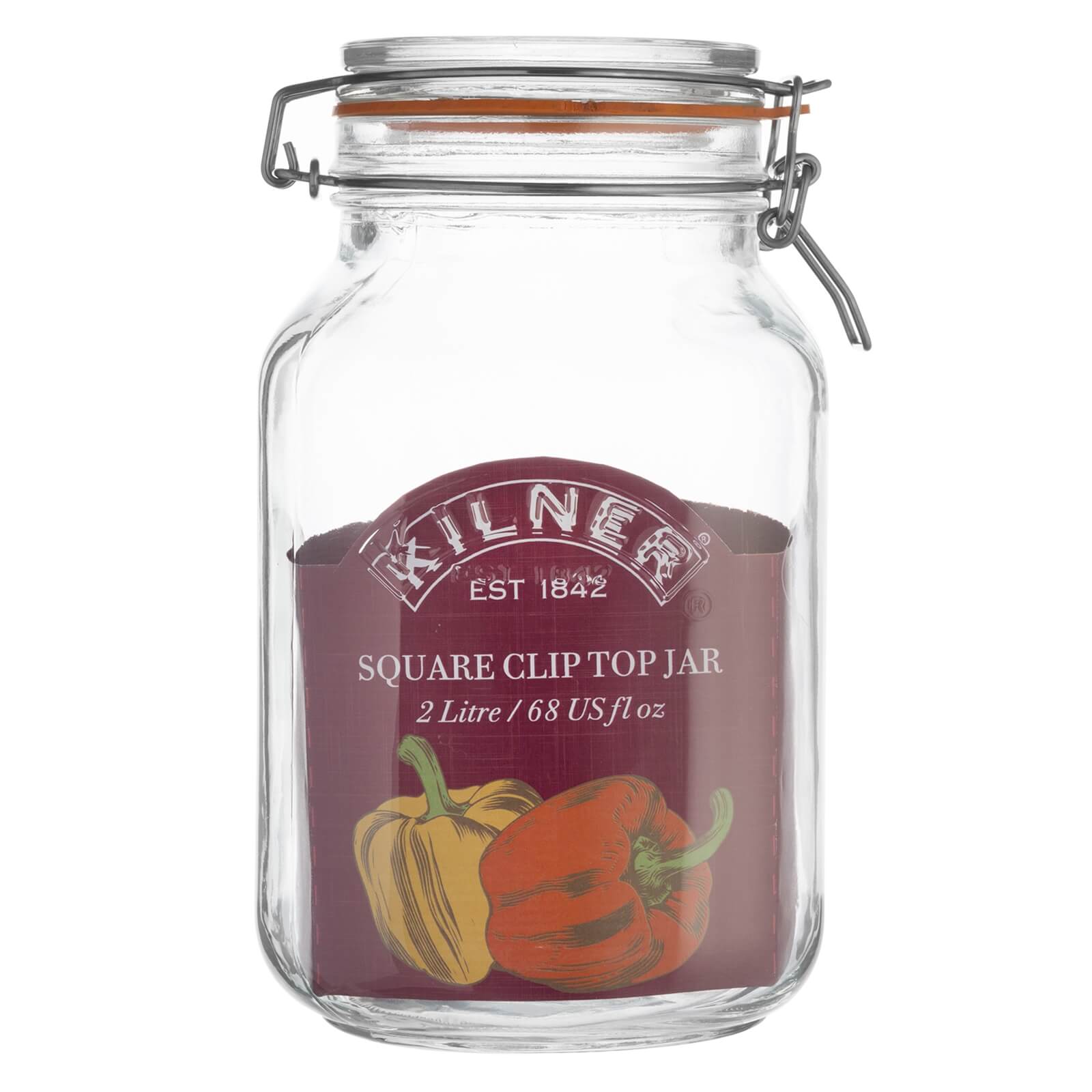 Kilner Clip Top Square Jar - 2L