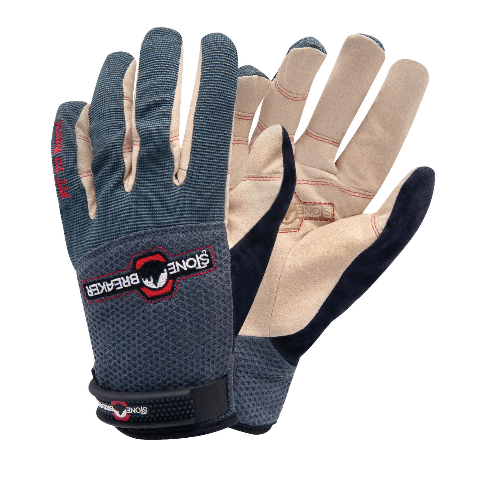 StoneBreaker Nailbender Trades Work Gloves - Large - Charcoal