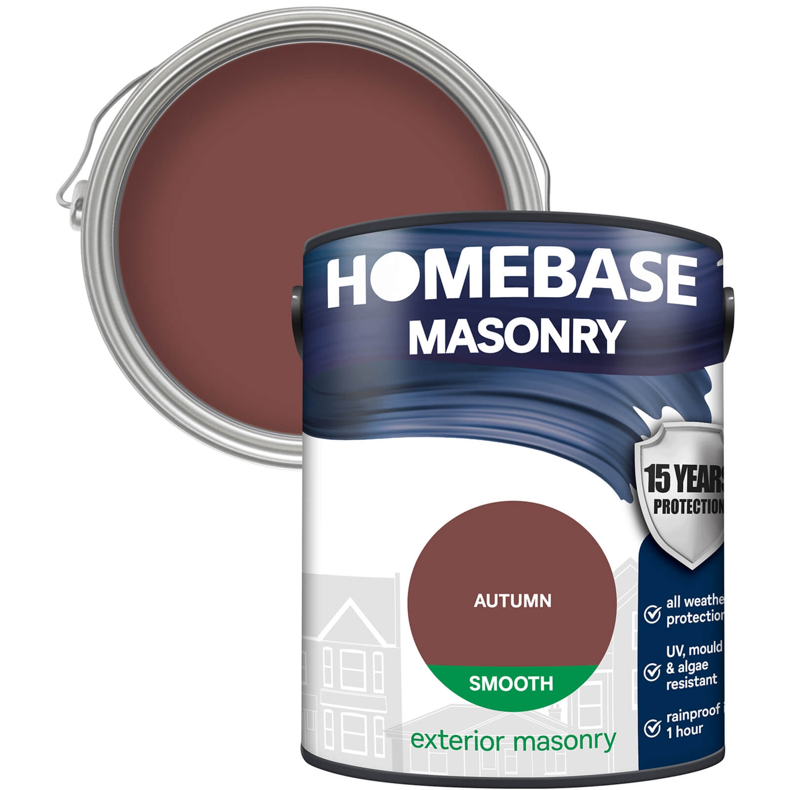 Homebase Smooth Masonry Paint - Autumn 5L