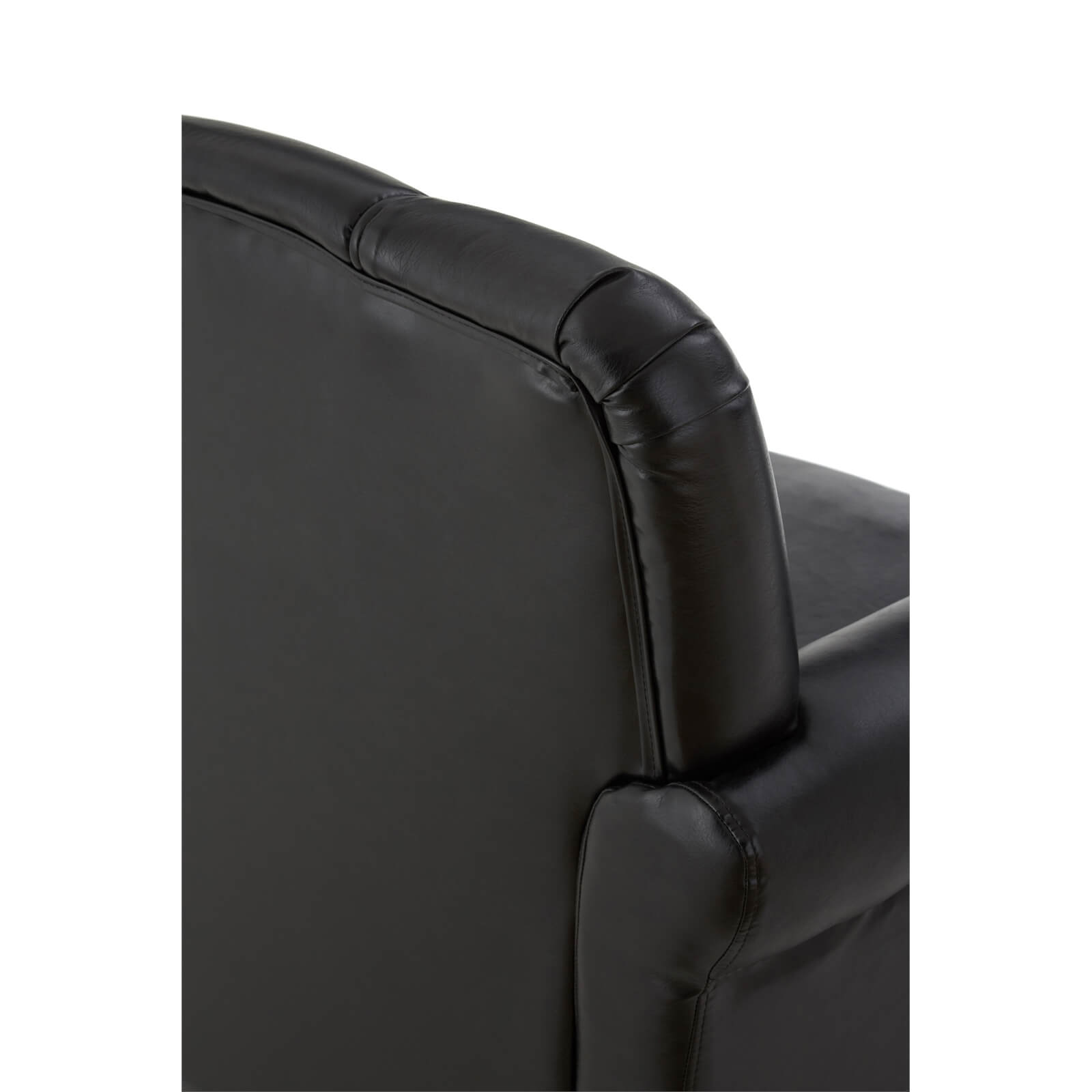 Chesterfield Black Bonded Leather Chair