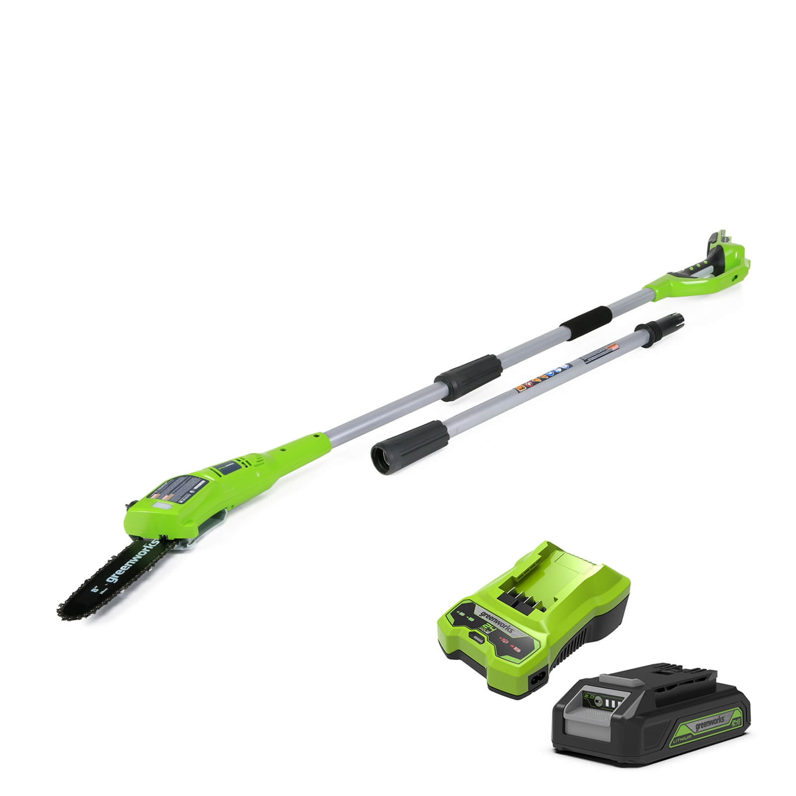 Greenworks 24V Polesaw With Battery Charger