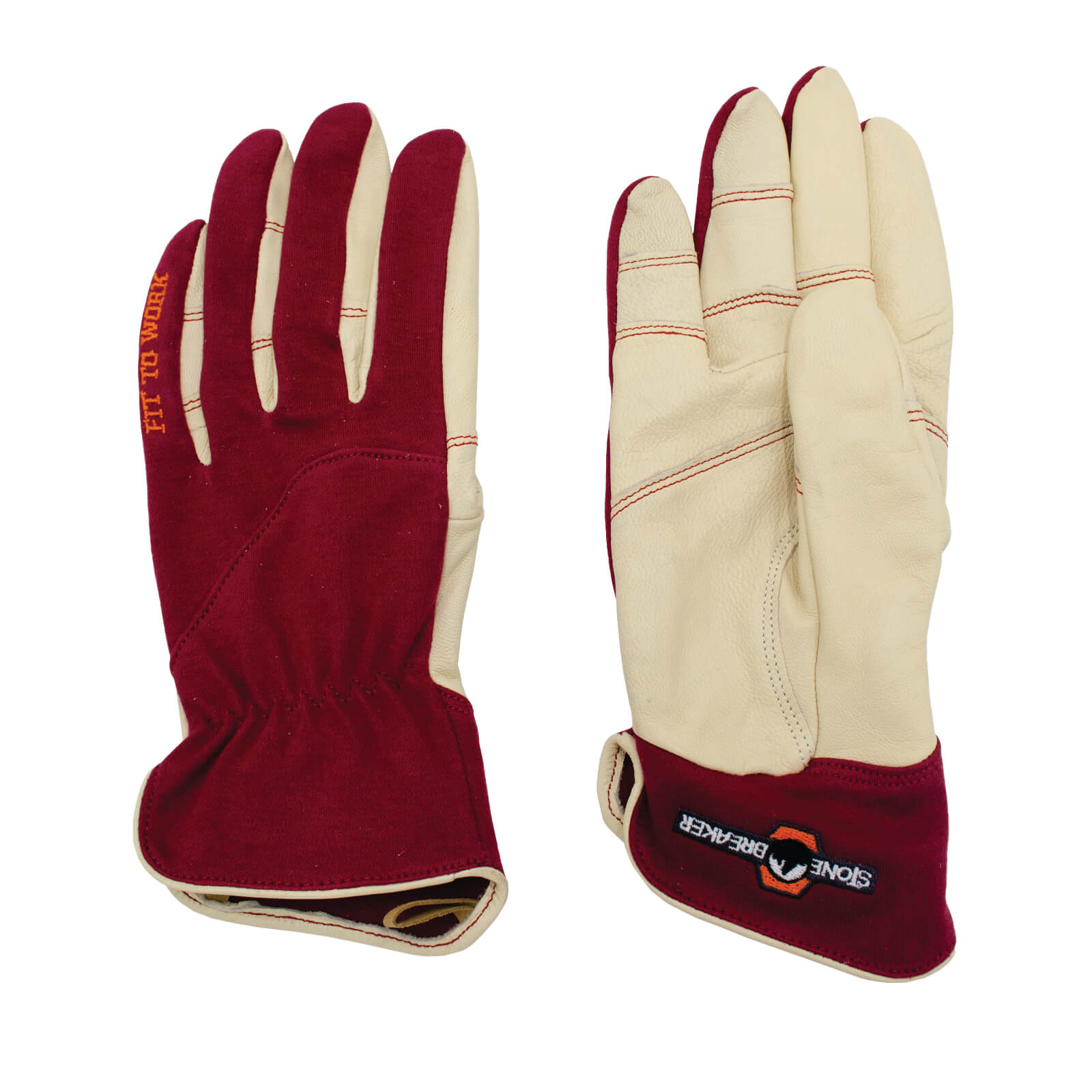 Stonebreaker Womens Everyday Work Gloves - Medium - Burgundy