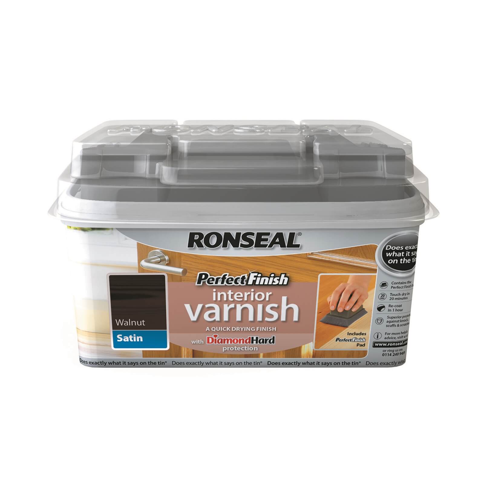 Ronseal Perfect Finish Interior Varnish - Walnut Satin 750ml