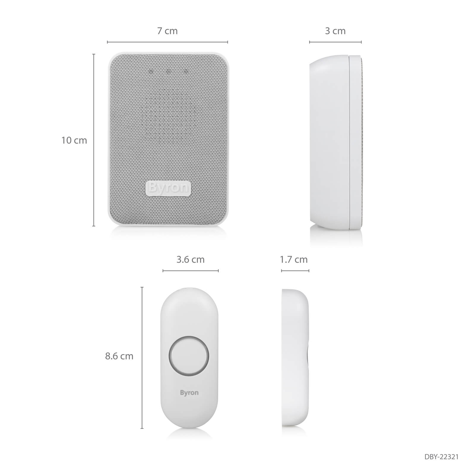 Byron 22321 150m Portable Wireless Doorbell set