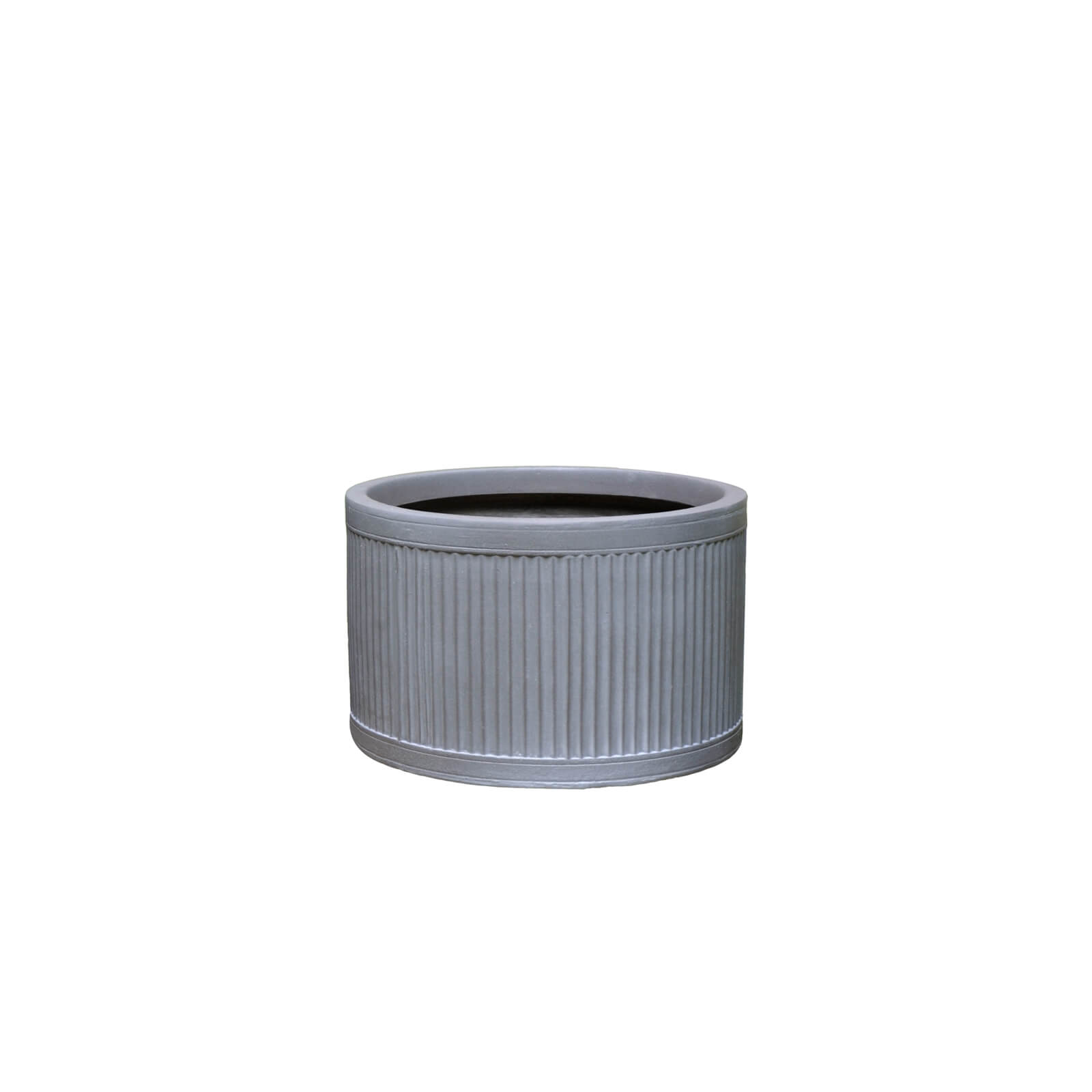 Vertical Rib Cylinder Lead Effect Pot - 24cm