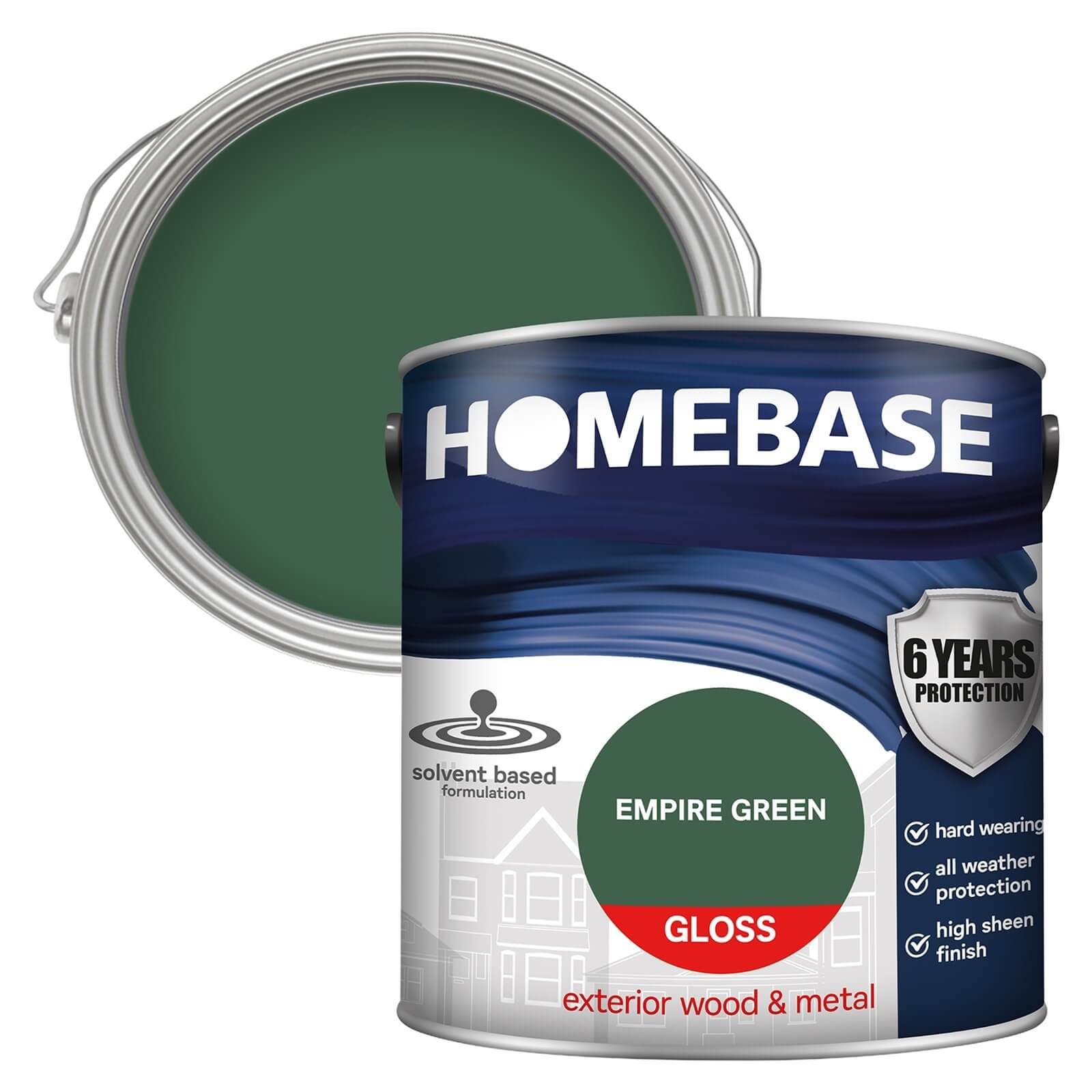 Homebase Exterior Gloss Paint - Empire Green 2.5L