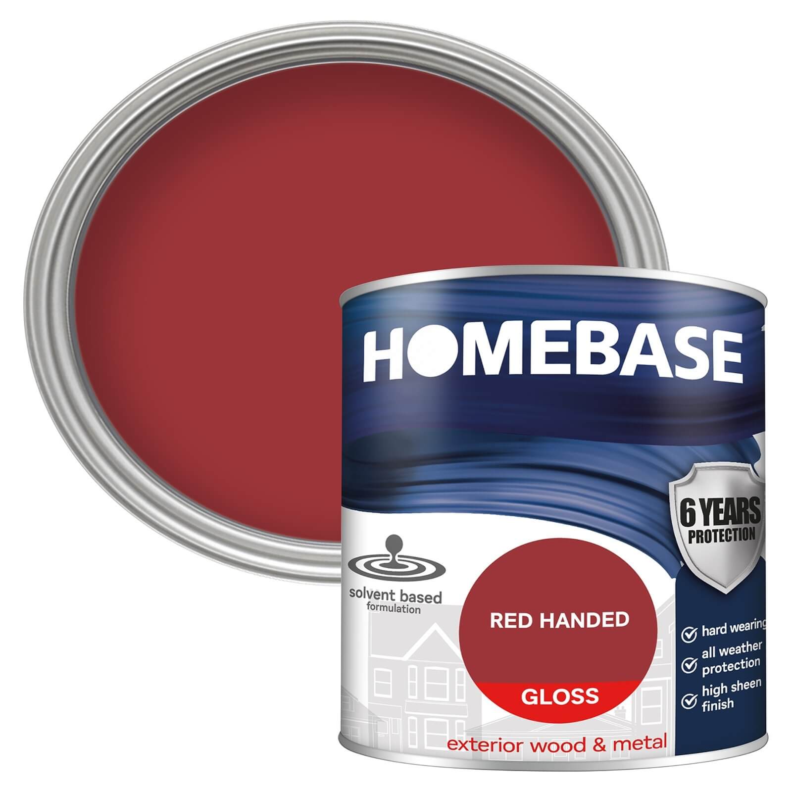 Homebase Exterior Gloss Paint - Red Handed 750ml