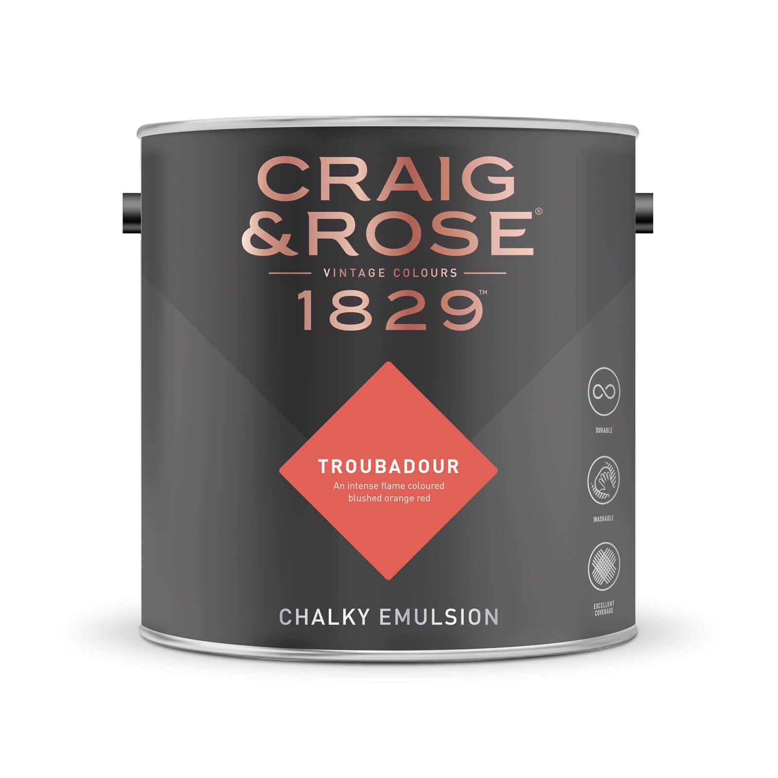 Craig & Rose 1829 Chalky Emulsion Paint Troubadour - 2.5L
